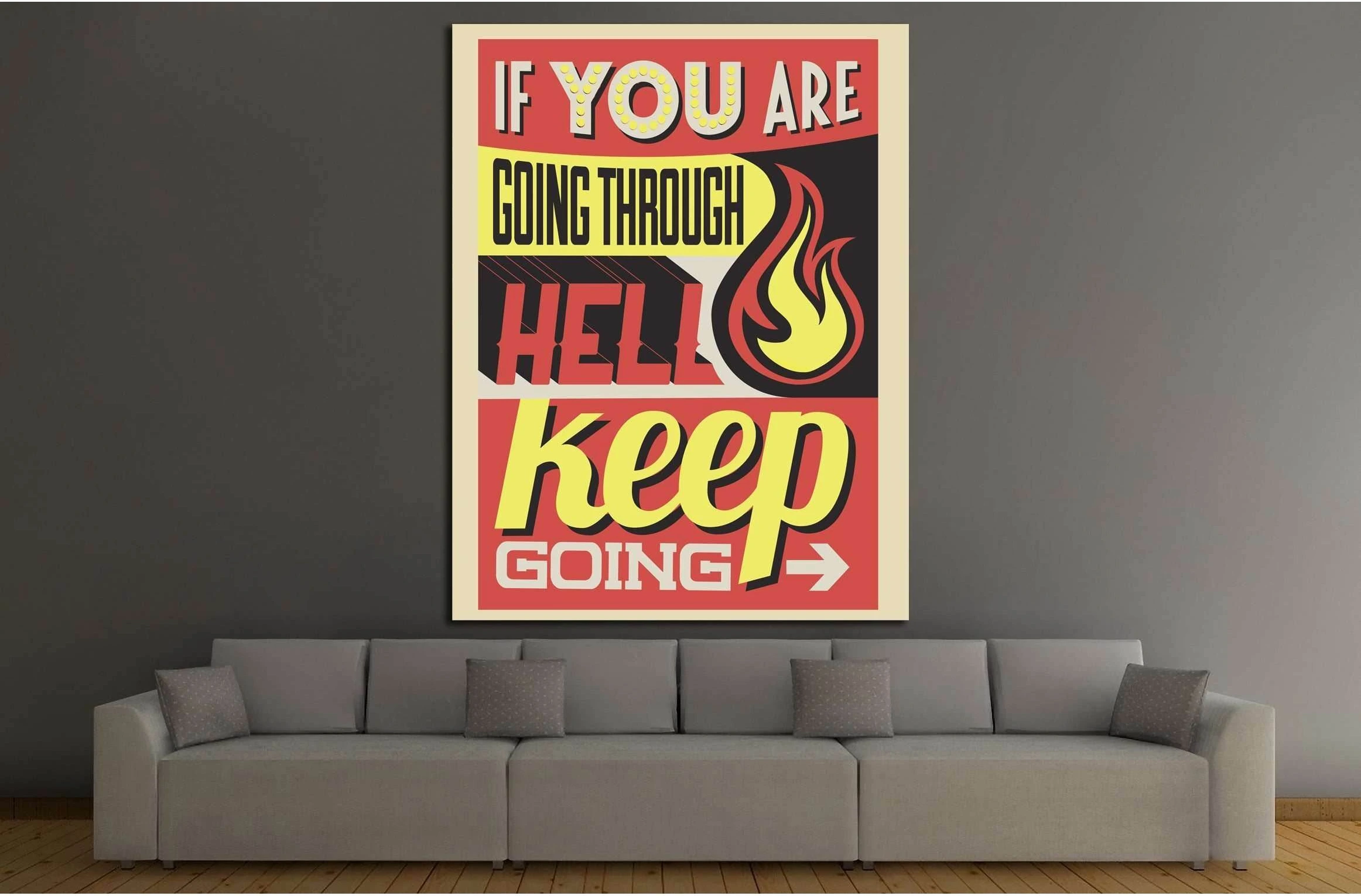 keep going №4536 Ready to Hang Canvas Print - Zellart Canvas Prints ALL_Products, s-4536