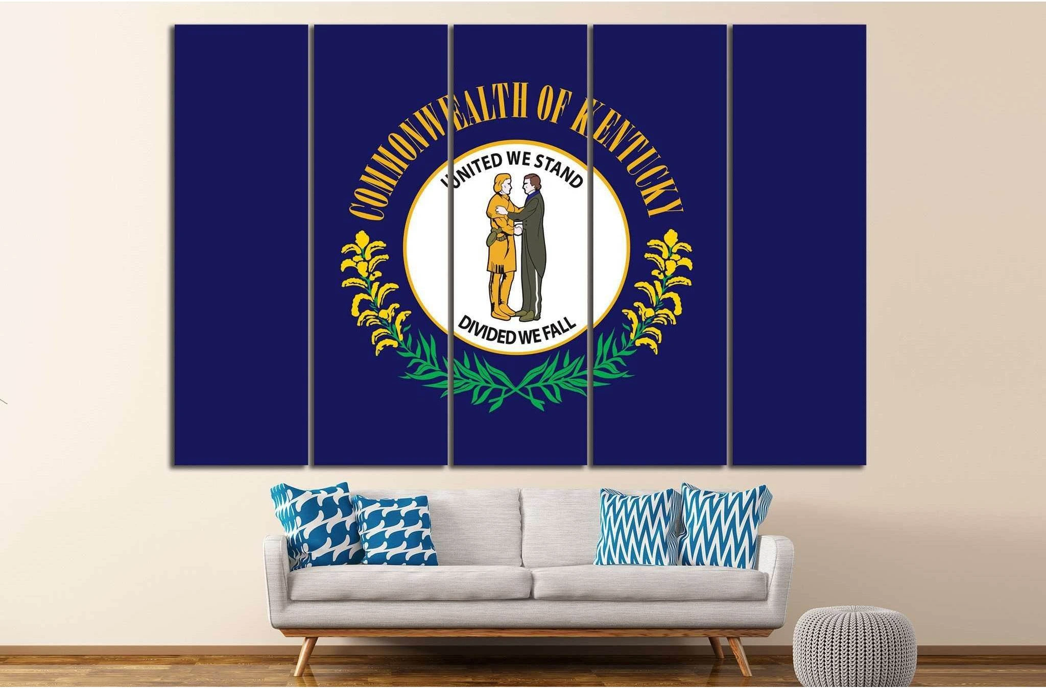 Kentucky Flag №687 Ready to Hang Canvas Print - Zellart Canvas Prints ALL_Products, s-687