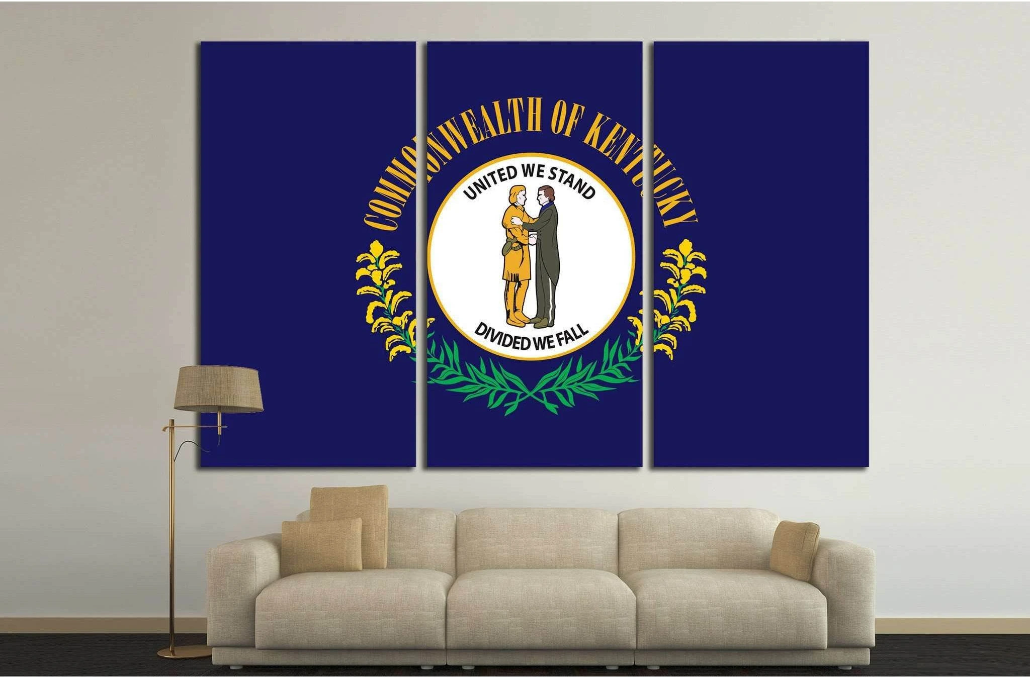 Kentucky Flag №687 Ready to Hang Canvas Print - Zellart Canvas Prints ALL_Products, s-687