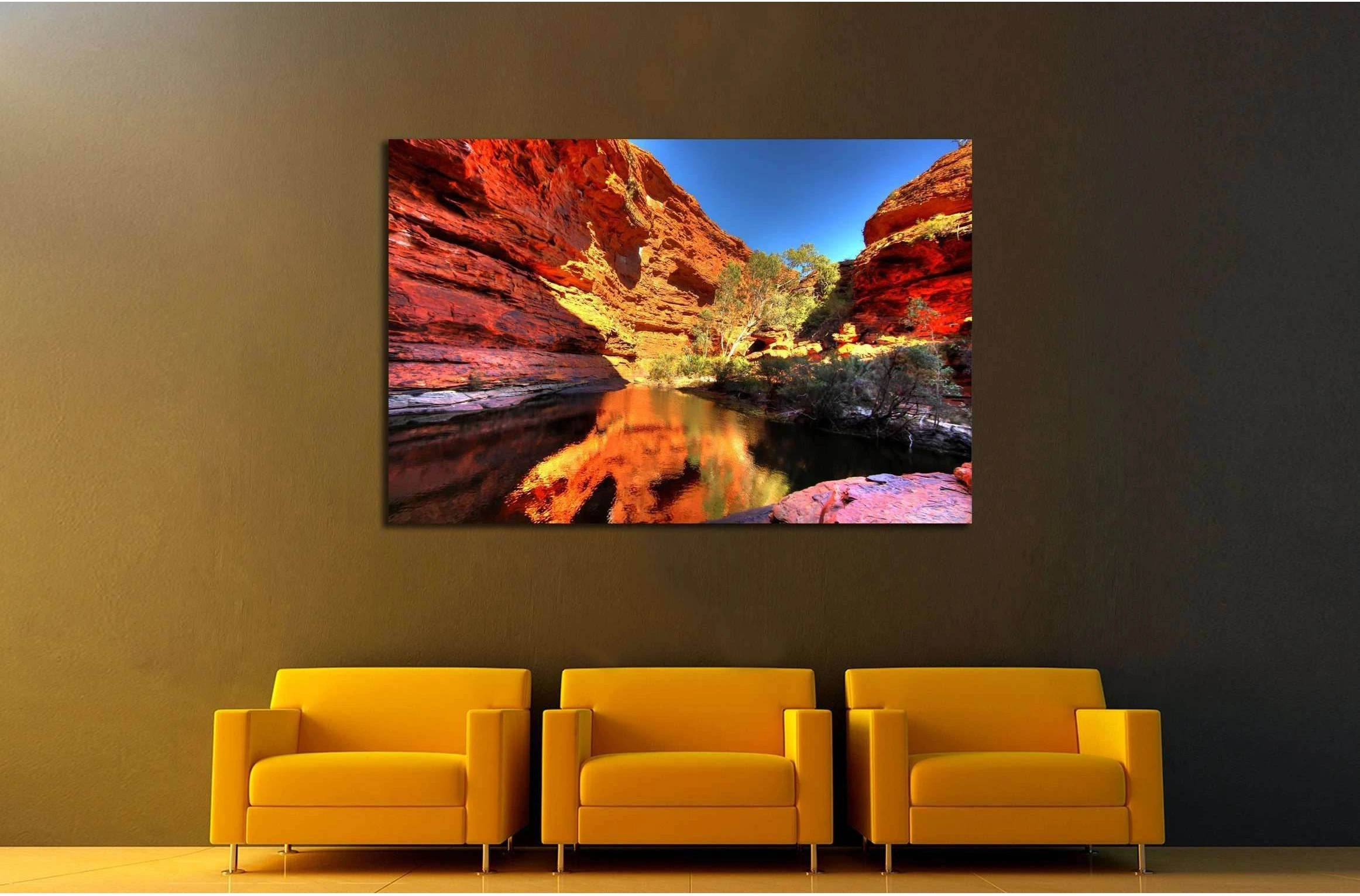 Kings Canyon, Australia №3176 Ready to Hang Canvas Print - Zellart Canvas Prints ALL_Products, s-3176