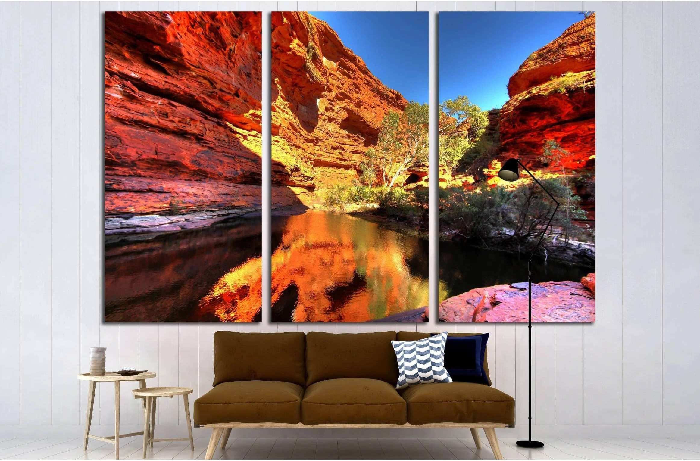 Kings Canyon, Australia №3176 Ready to Hang Canvas Print - Zellart Canvas Prints ALL_Products, s-3176