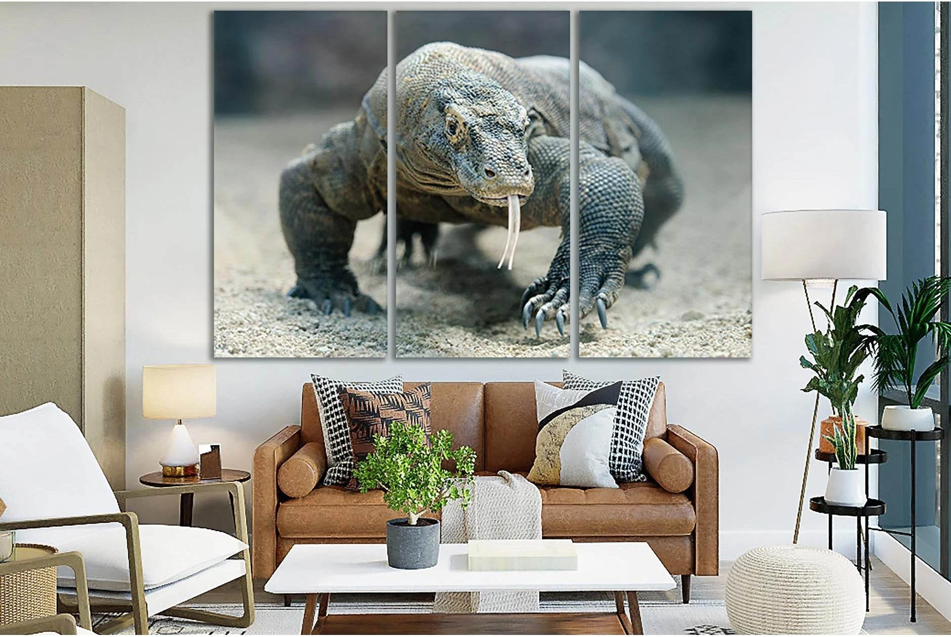 Komodo Dragon №SL1006 Ready to Hang Canvas Print - Zellart Canvas Prints 0new, ALL_Products, Animals & Wildlife