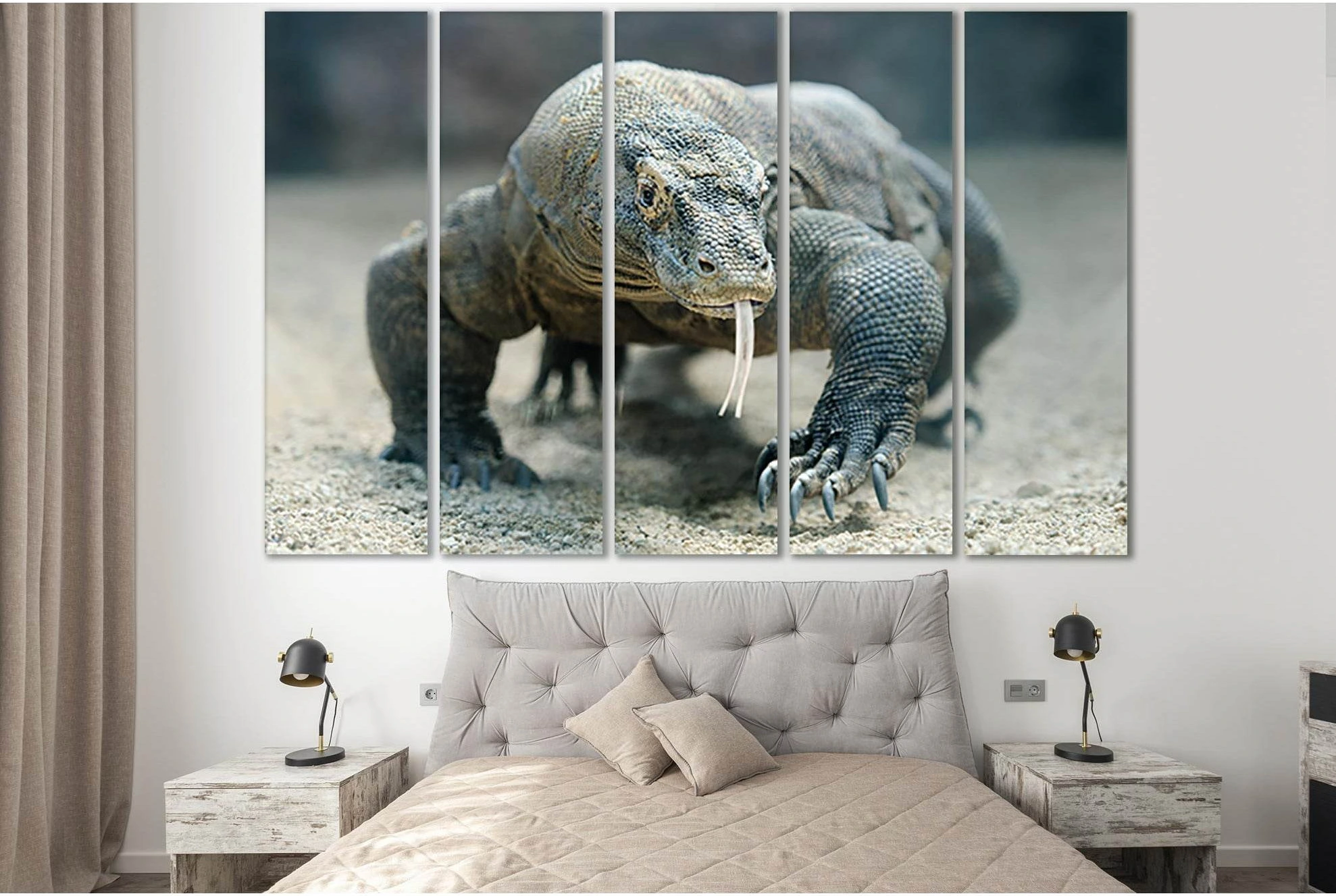 Komodo Dragon №SL1006 Ready to Hang Canvas Print - Zellart Canvas Prints 0new, ALL_Products, Animals & Wildlife