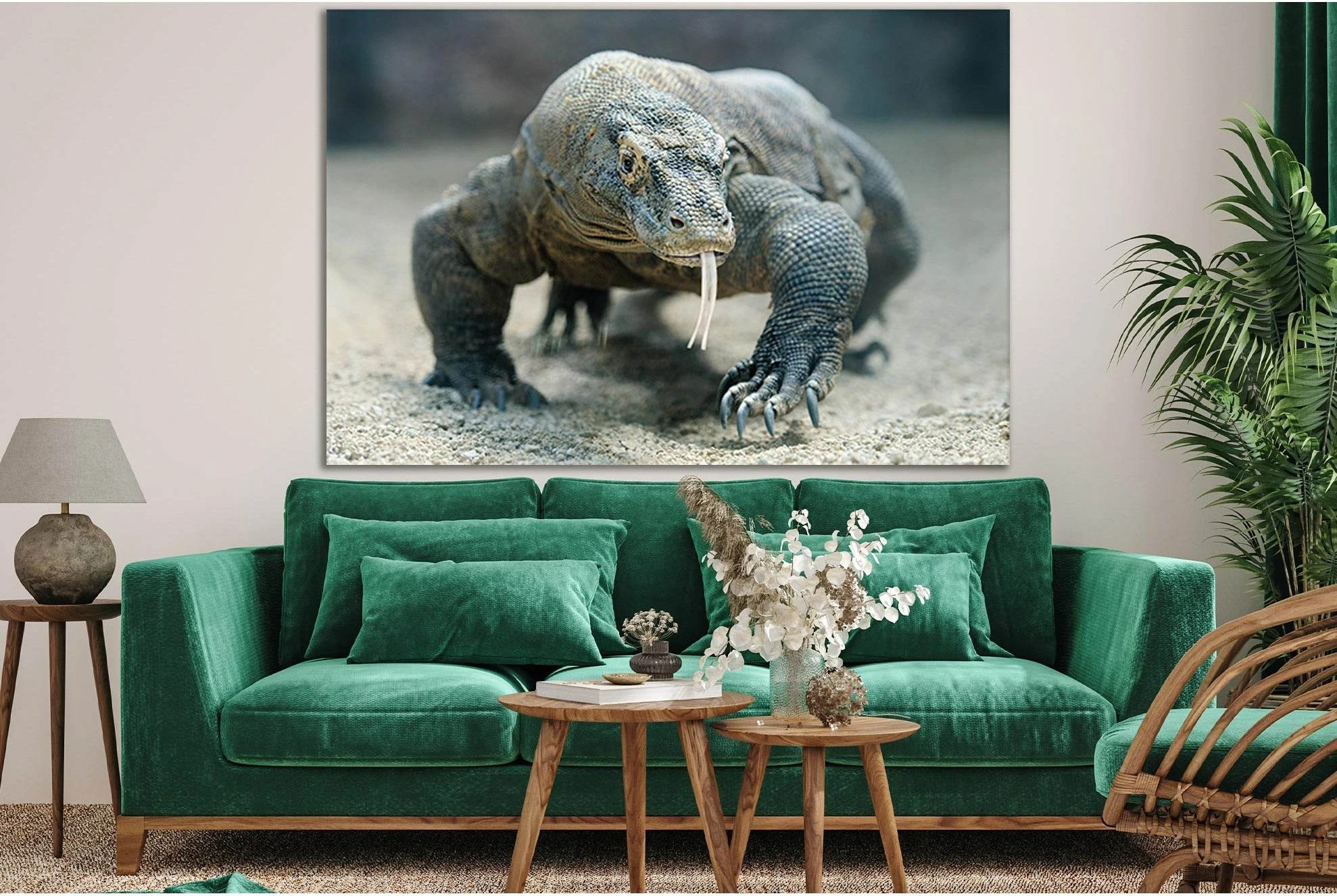 Komodo Dragon №SL1006 Ready to Hang Canvas Print - Zellart Canvas Prints 0new, ALL_Products, Animals & Wildlife