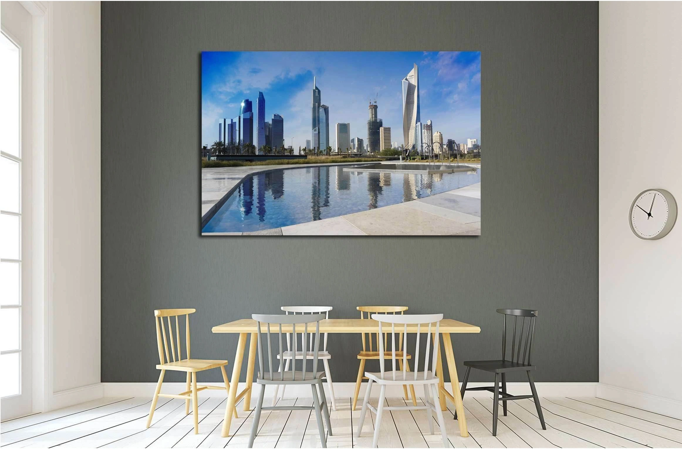 Kuwait city skyscraper №2193 Ready to Hang Canvas Print - Zellart Canvas Prints ALL_Products, s-2193