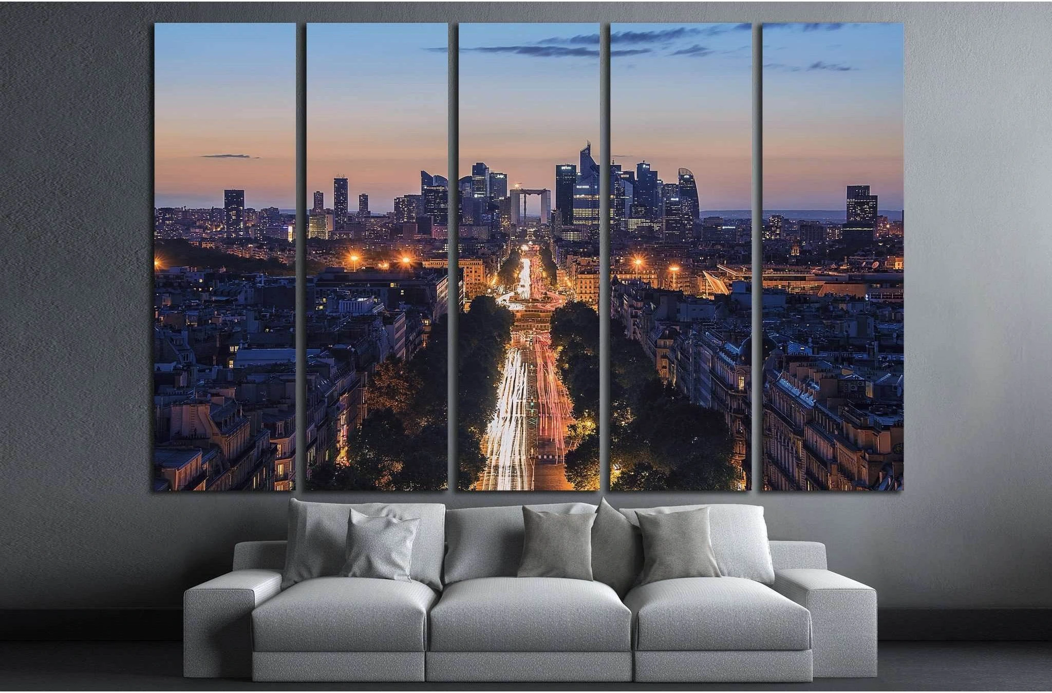 La Defense in Paris №821 Ready to Hang Canvas Print - Zellart Canvas Prints ALL_Products, s-821