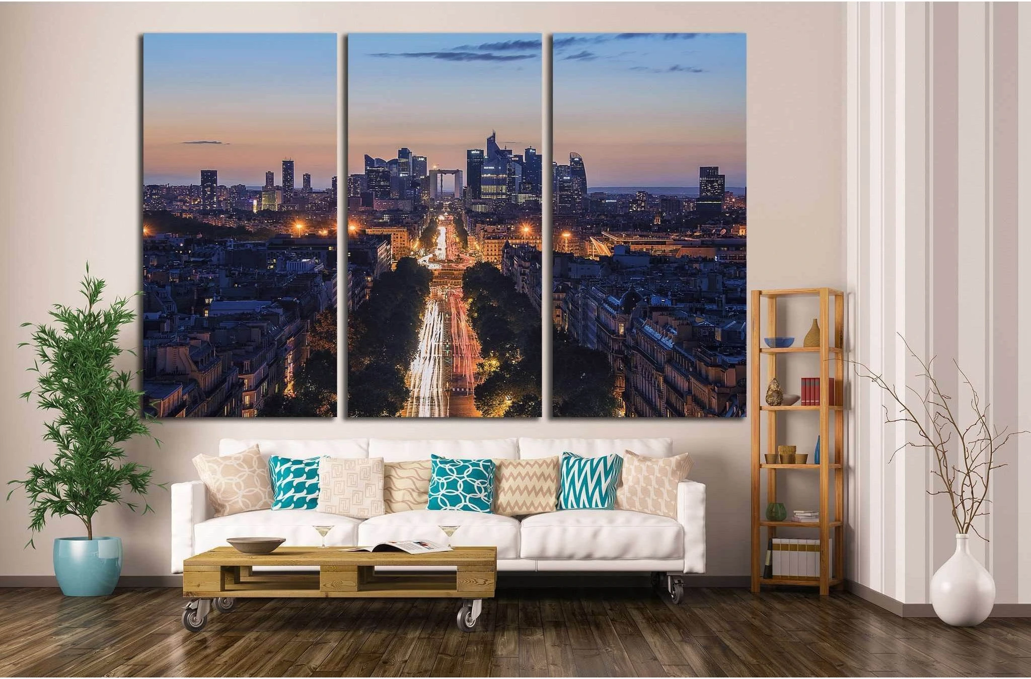 La Defense in Paris №821 Ready to Hang Canvas Print - Zellart Canvas Prints ALL_Products, s-821
