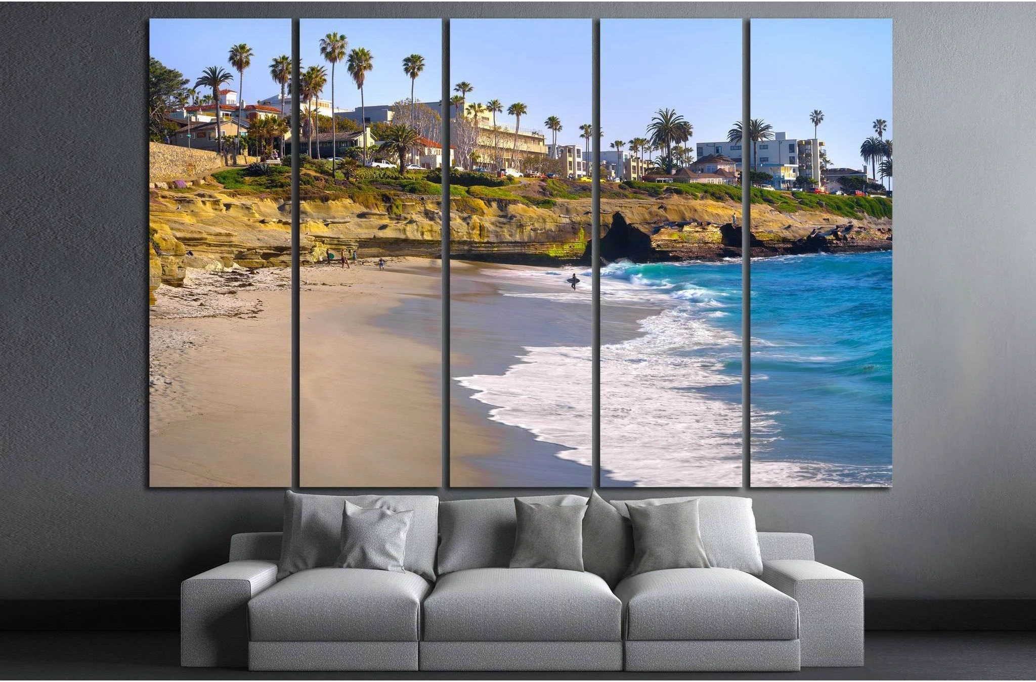 La Jolla San Diego, California №1012 Ready to Hang Canvas Print - Zellart Canvas Prints ALL_Products, s-1012