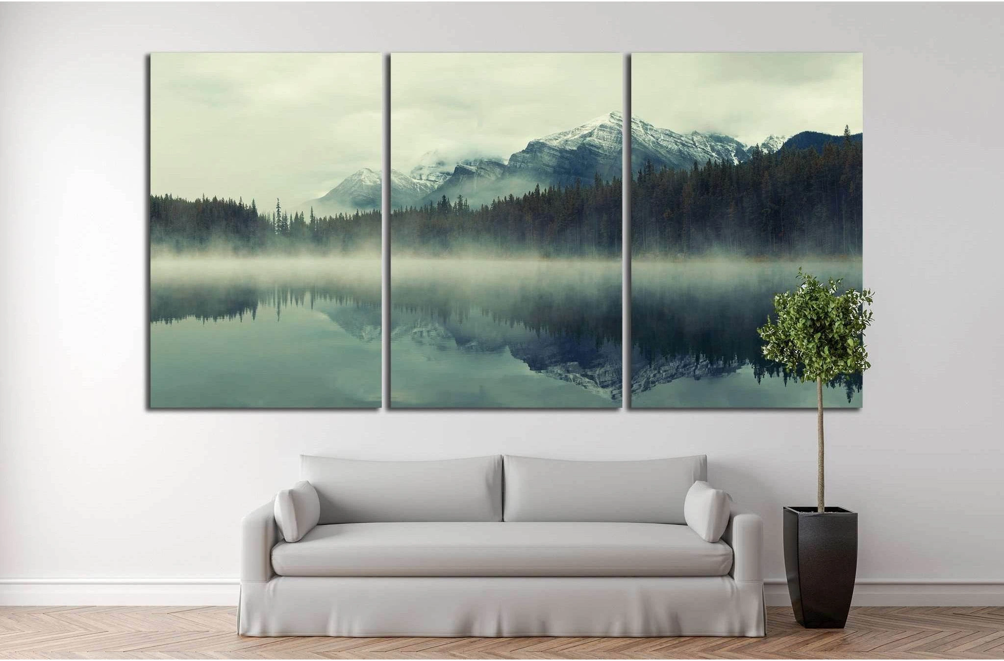 Lake Herbert, Banff National Park, Canada №877 Ready to Hang Canvas Print - Zellart Canvas Prints ALL_Products, s-877