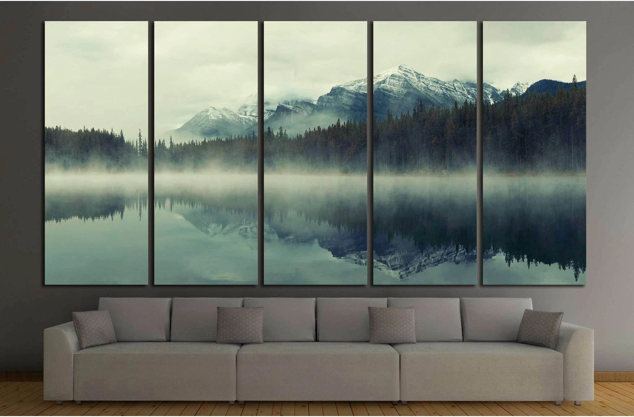 Lake Herbert, Banff National Park, Canada №877 Ready to Hang Canvas Print - Zellart Canvas Prints ALL_Products, s-877