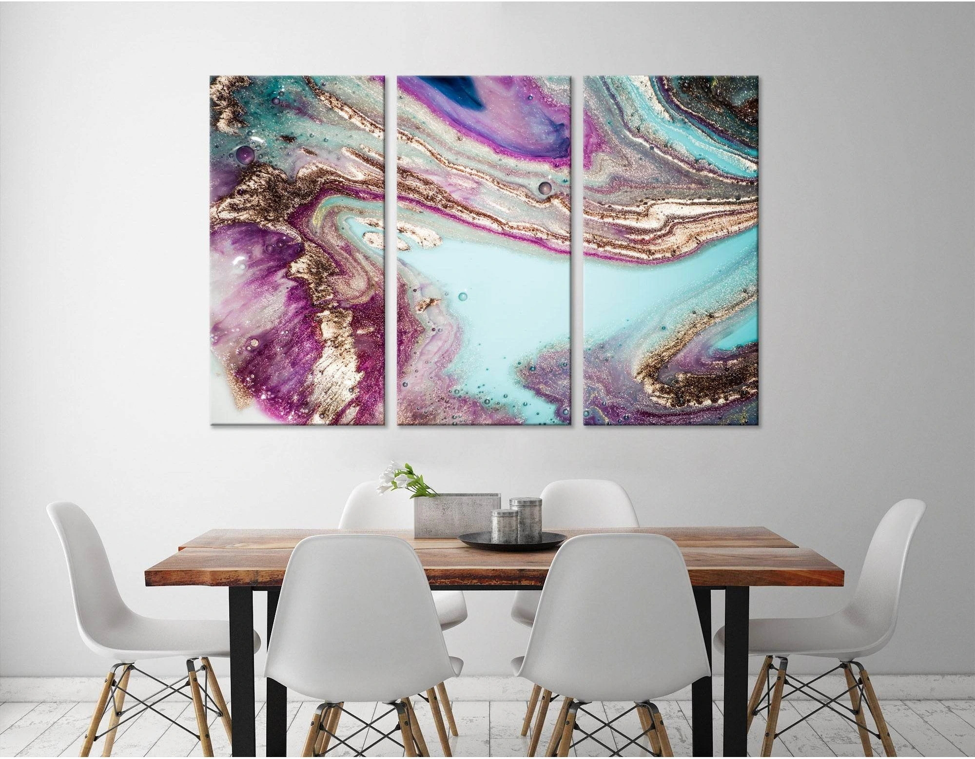 Lake In Taiga Abstract №04281 Ready to Hang Canvas Print - Zellart Canvas Prints ALL_Products