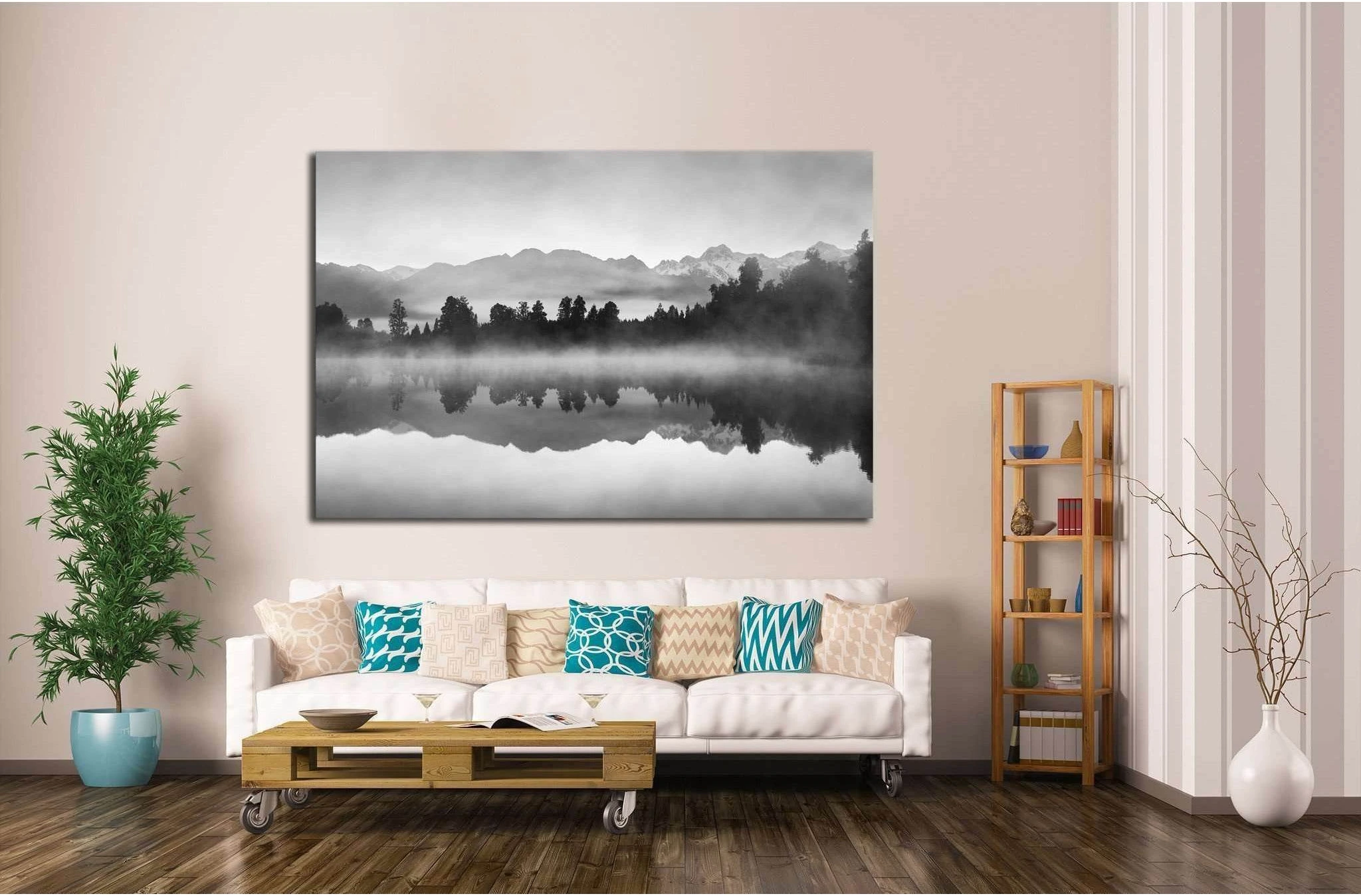 Lake Matheson, New Zealand №736 Ready to Hang Canvas Print - Zellart Canvas Prints ALL_Products, s-736