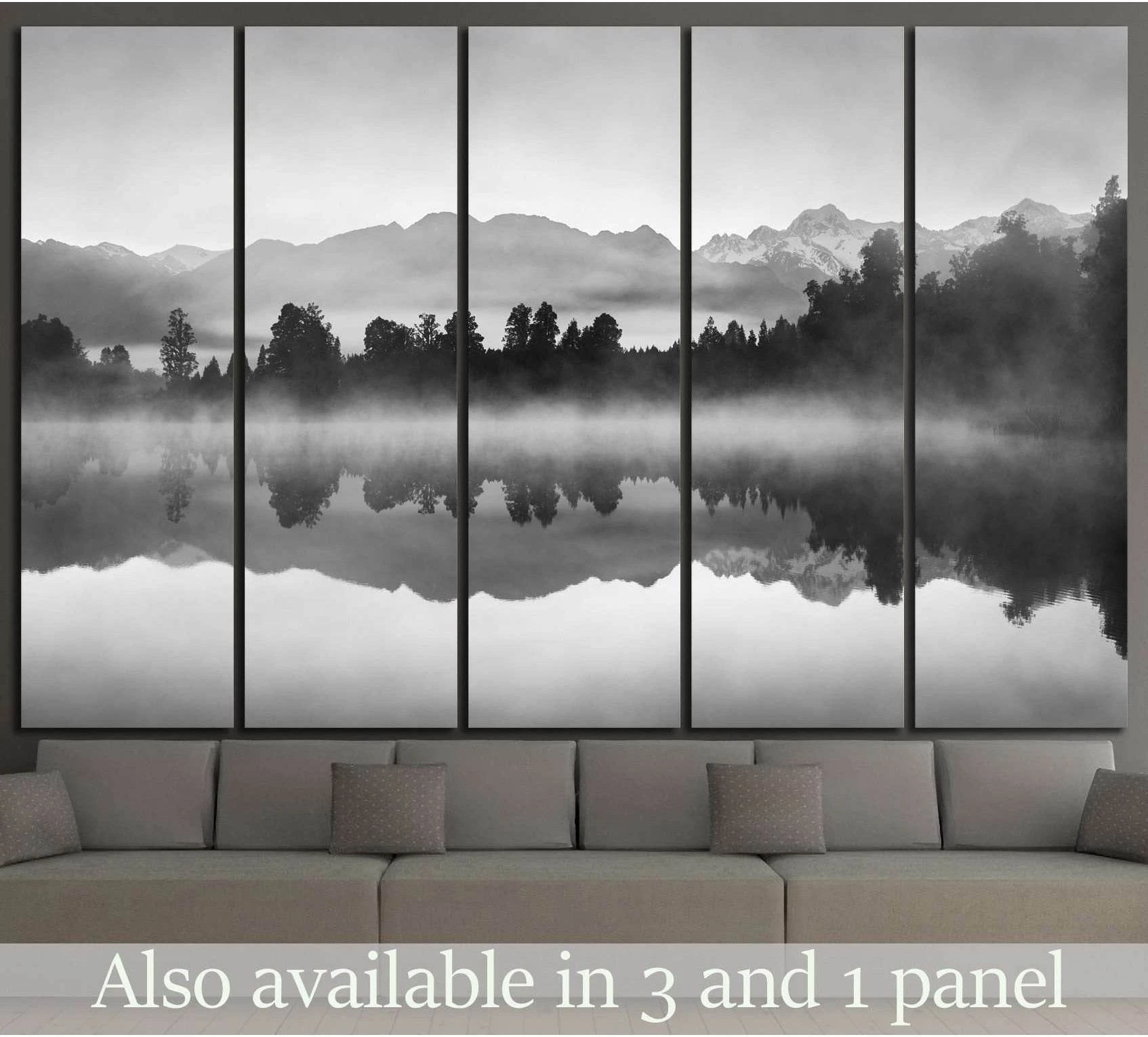 Lake Matheson, New Zealand №736 Ready to Hang Canvas Print - Zellart Canvas Prints ALL_Products, s-736