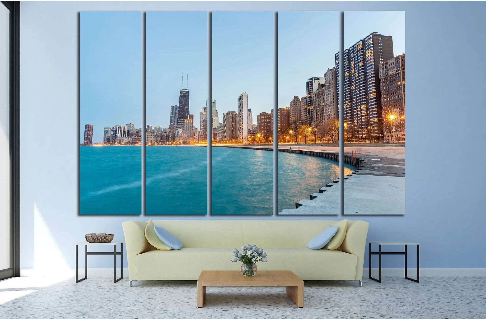 Lake Michigan, Chicago №998 Ready to Hang Canvas Print - Zellart Canvas Prints ALL_Products, s-998