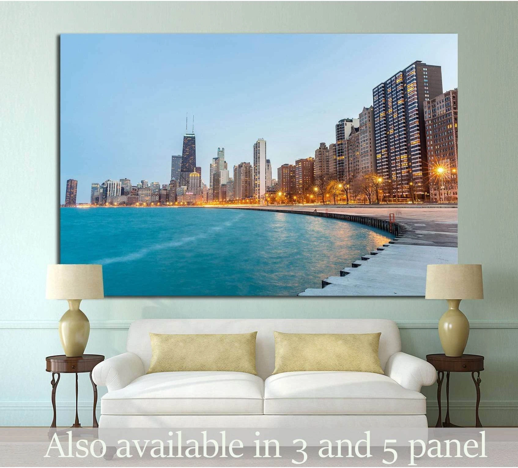 Lake Michigan, Chicago №998 Ready to Hang Canvas Print - Zellart Canvas Prints ALL_Products, s-998