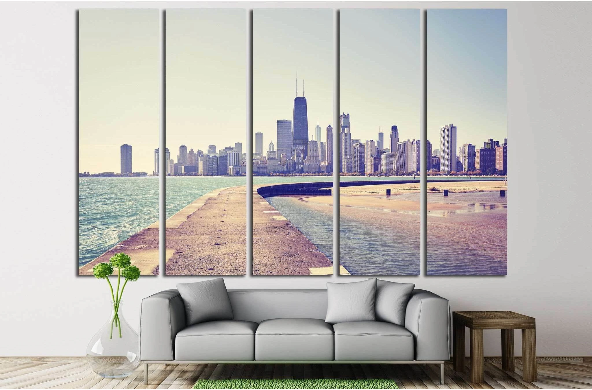 Lake Michigan, USA №1003 Ready to Hang Canvas Print - Zellart Canvas Prints ALL_Products, s-1003