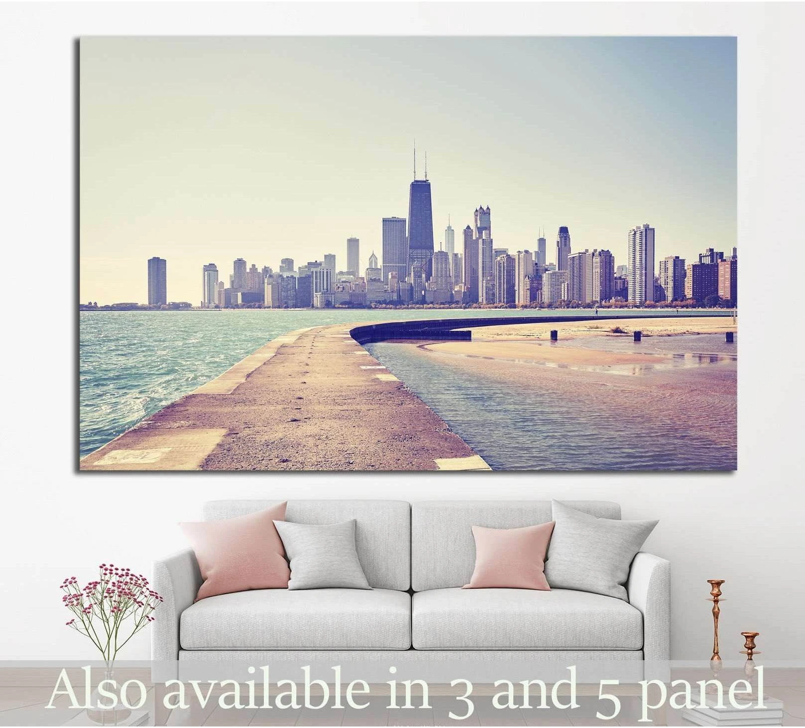 Lake Michigan, USA №1003 Ready to Hang Canvas Print - Zellart Canvas Prints ALL_Products, s-1003