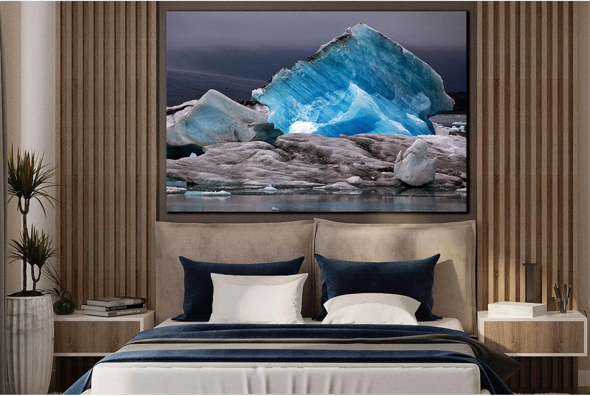 Lake Of The Vatnajökull Glacier №SL1351 Ready to Hang Canvas Print - Zellart Canvas Prints 0new, ALL_Products, Glacials