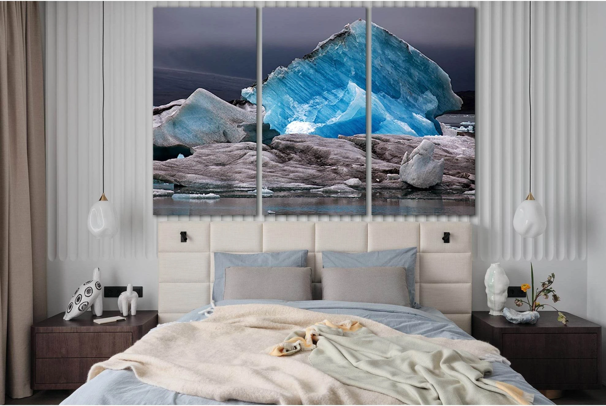 Lake Of The Vatnajökull Glacier №SL1351 Ready to Hang Canvas Print - Zellart Canvas Prints 0new, ALL_Products, Glacials