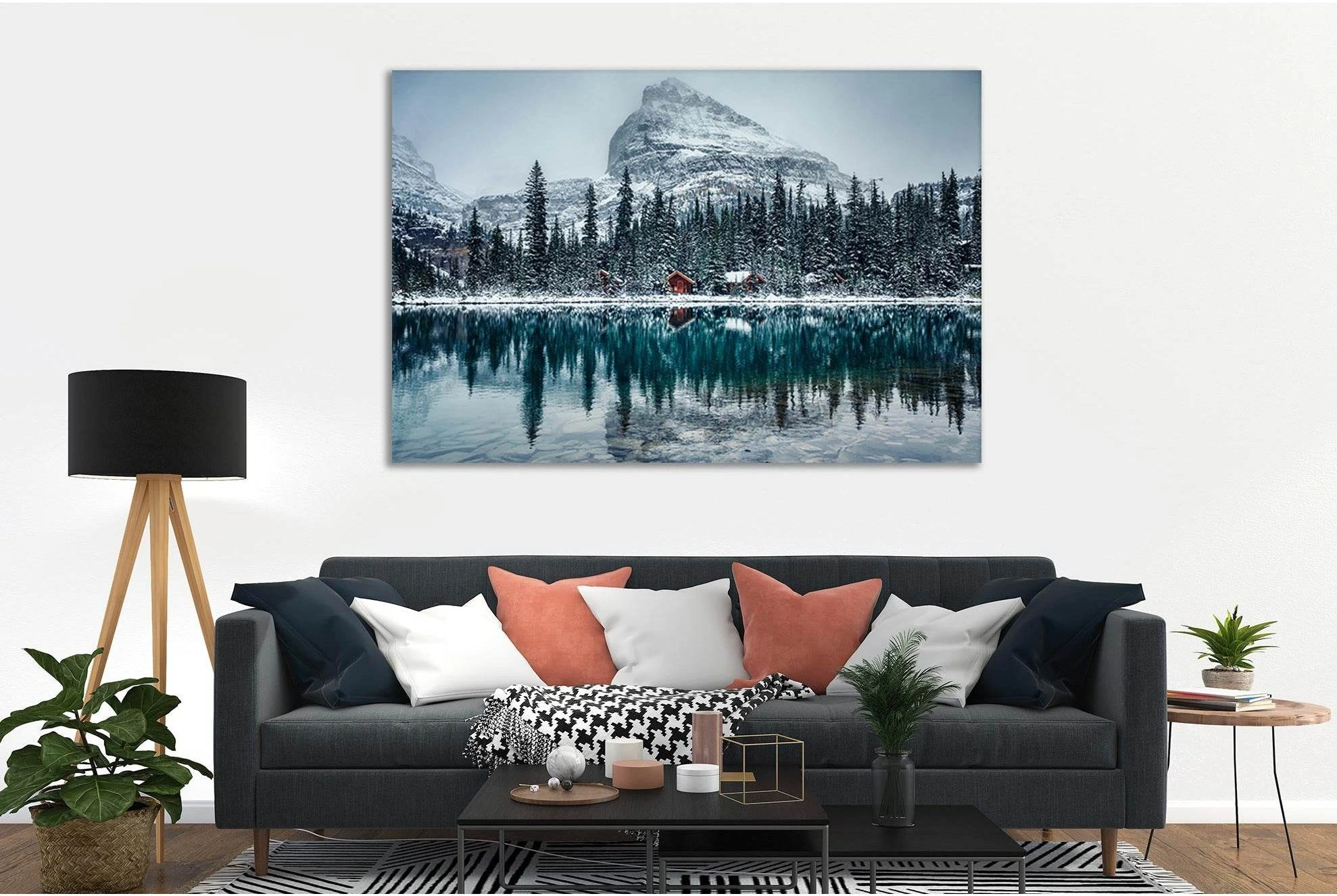 Lake Ohara №Sl33 Ready to Hang Canvas Print - Zellart Canvas Prints 0new, ALL_Products, Nature & Landscapes Canvas Print