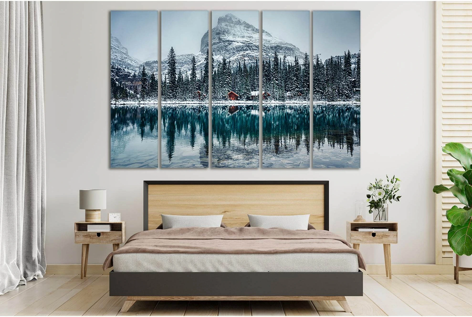 Lake Ohara №Sl33 Ready to Hang Canvas Print - Zellart Canvas Prints 0new, ALL_Products, Nature & Landscapes Canvas Print