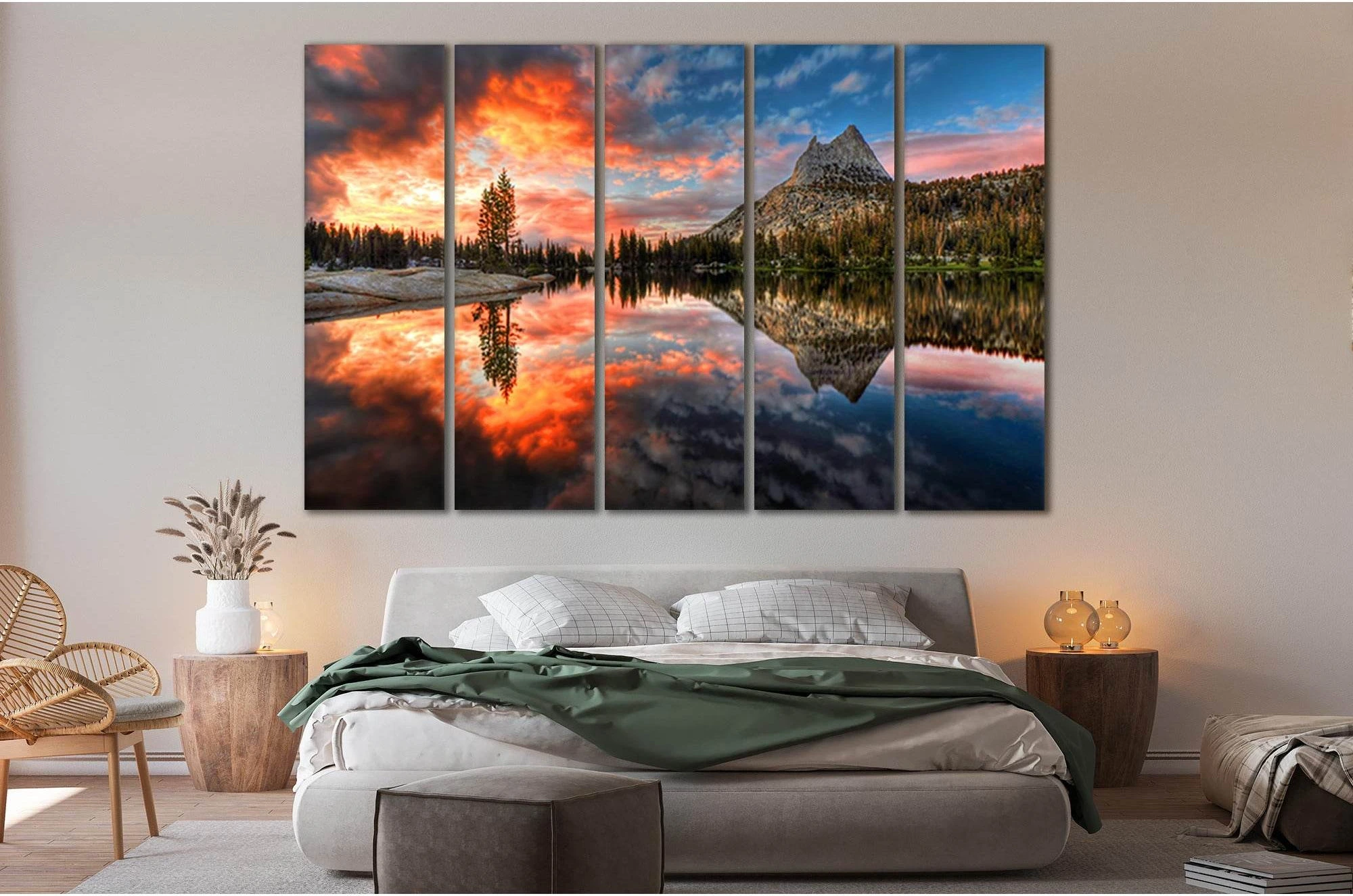 Lake Yosemite California №Sl20 Ready to Hang Canvas Print - Zellart Canvas Prints 0new, ALL_Products, Nature & Landscapes Canvas Print