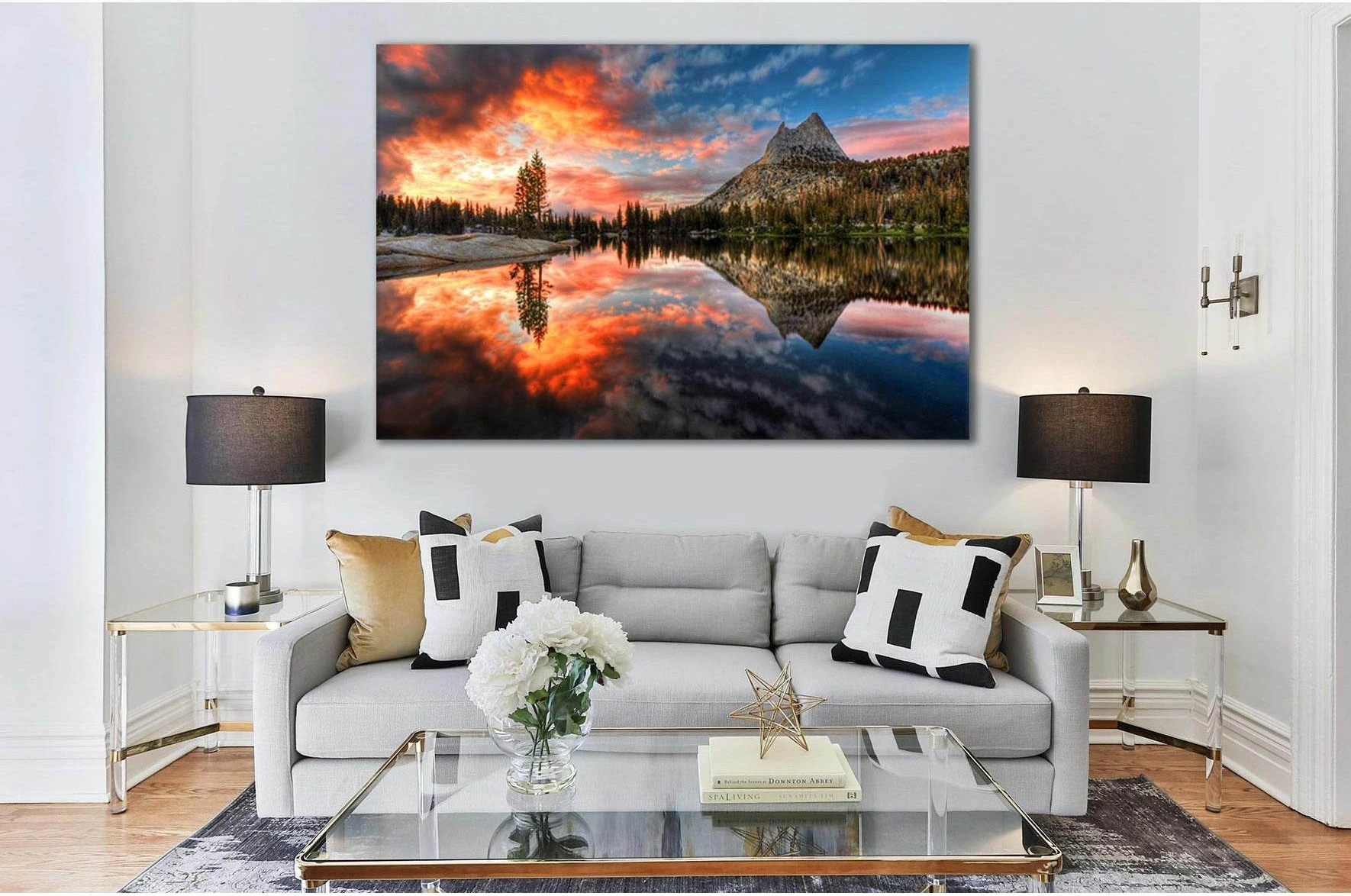 Lake Yosemite California №Sl20 Ready to Hang Canvas Print - Zellart Canvas Prints 0new, ALL_Products, Nature & Landscapes Canvas Print