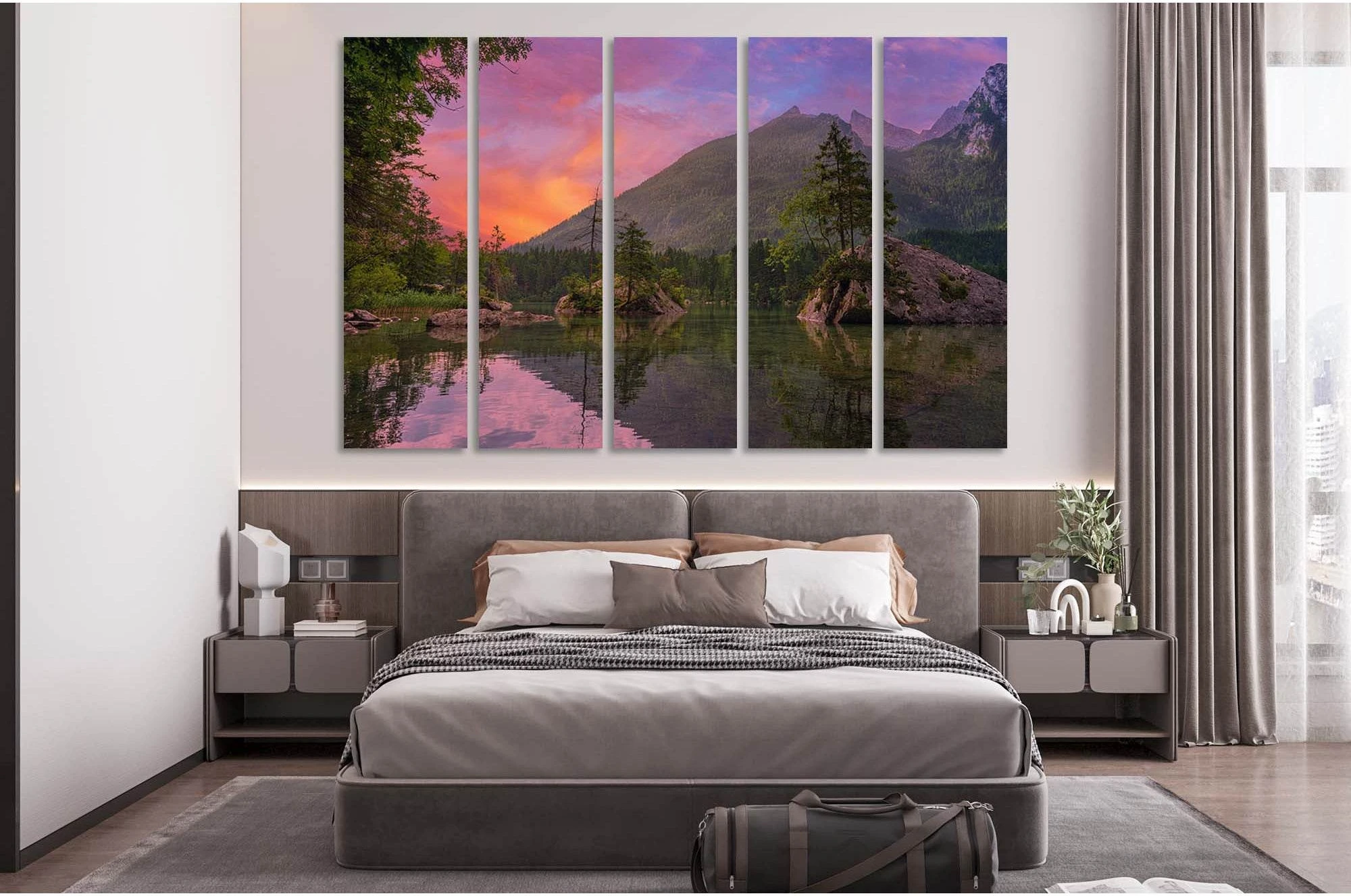 Landscape in Germany №D1229 Ready to Hang Canvas Print - Zellart Canvas Prints 0new, ALL_Products, Sunrise & sunset wall art