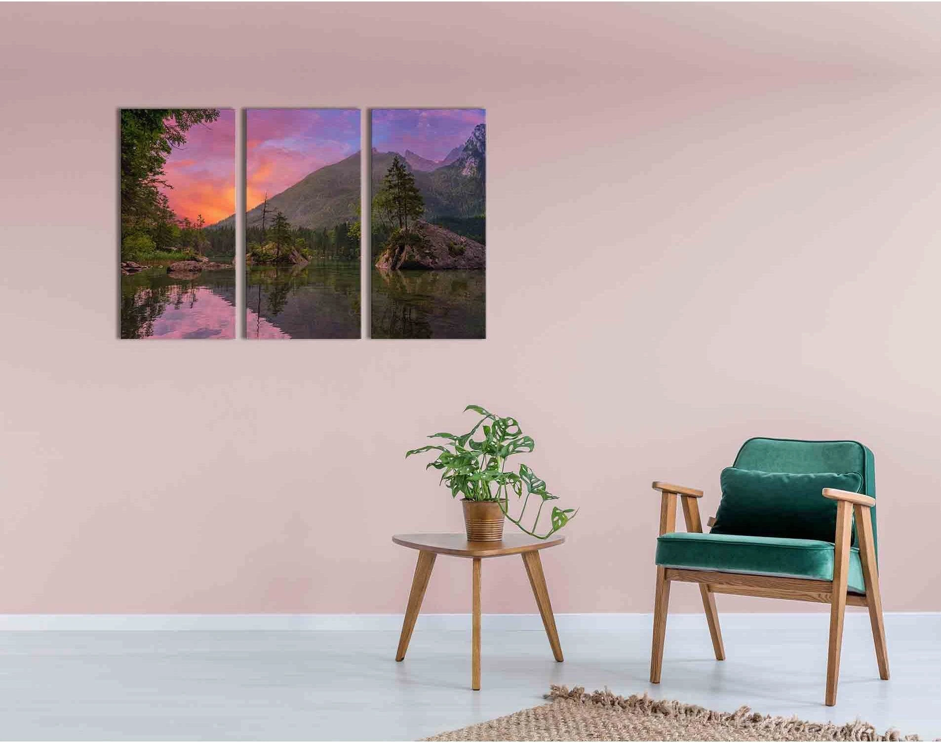 Landscape in Germany №D1229 Ready to Hang Canvas Print - Zellart Canvas Prints 0new, ALL_Products, Sunrise & sunset wall art