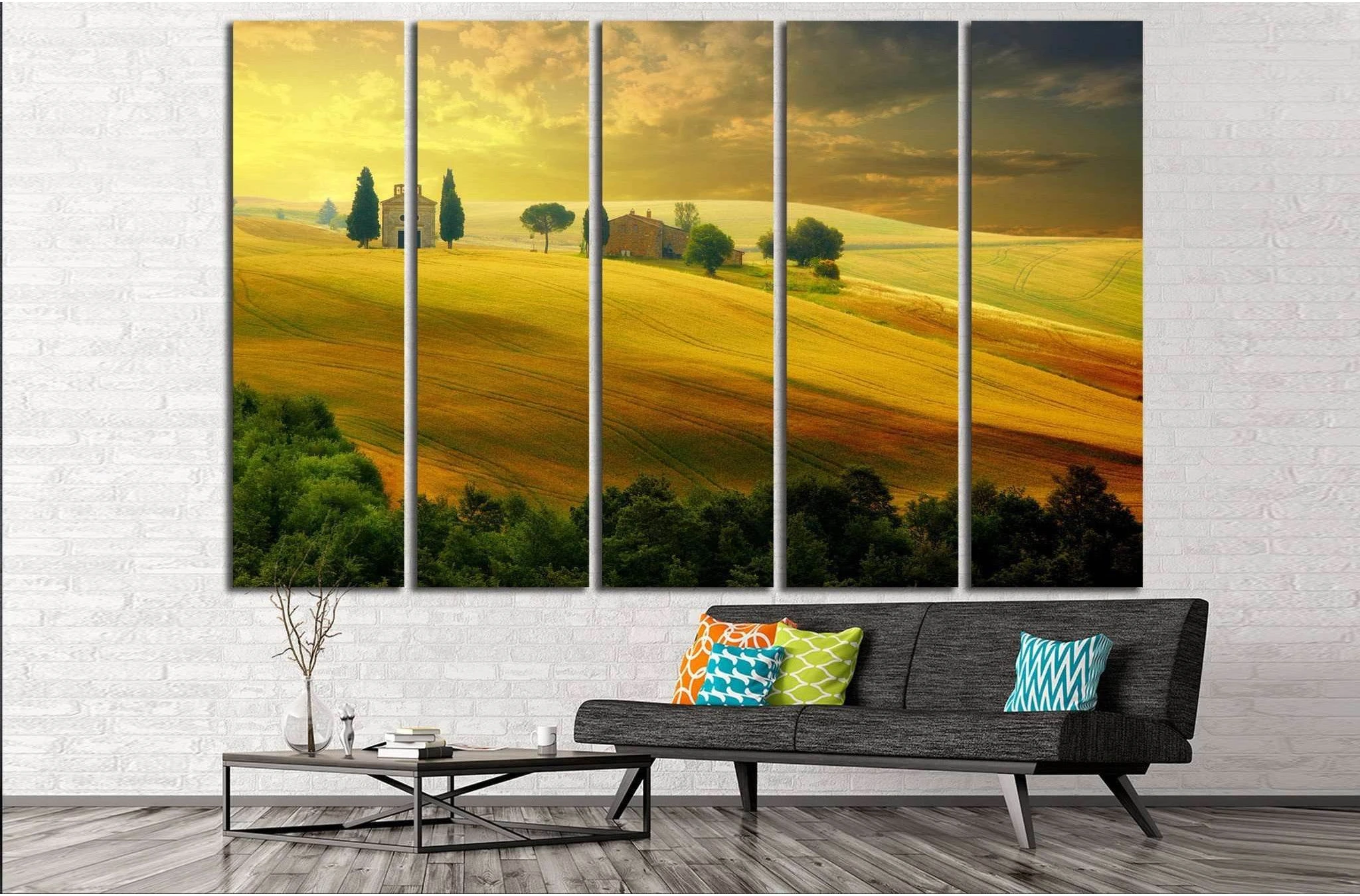 Landscape in Tuscany №623 Ready to Hang Canvas Print - Zellart Canvas Prints ALL_Products, s-623