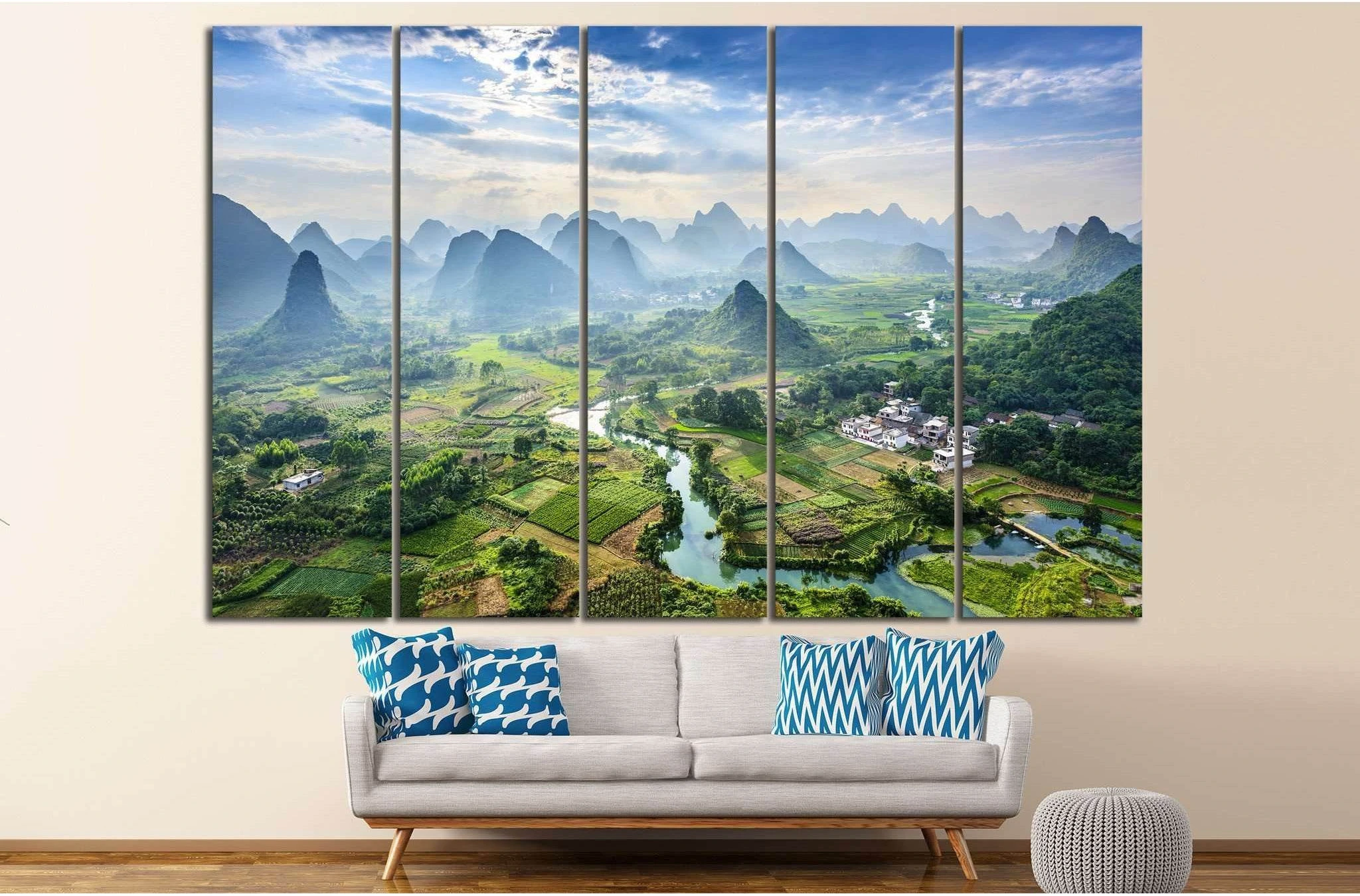 Landscape of Guilin №625 Ready to Hang Canvas Print - Zellart Canvas Prints ALL_Products, s-625