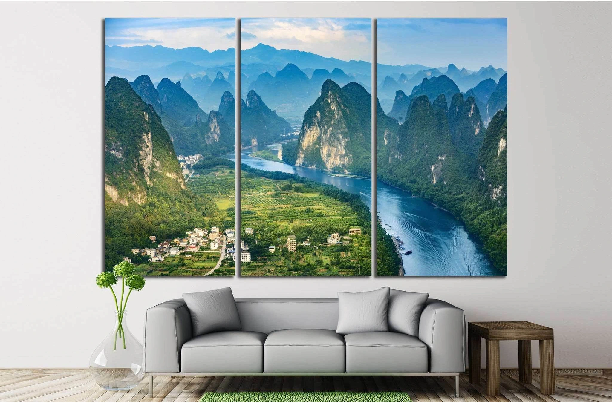 Landscape of Guilin, China №624 Ready to Hang Canvas Print - Zellart Canvas Prints ALL_Products, s-624