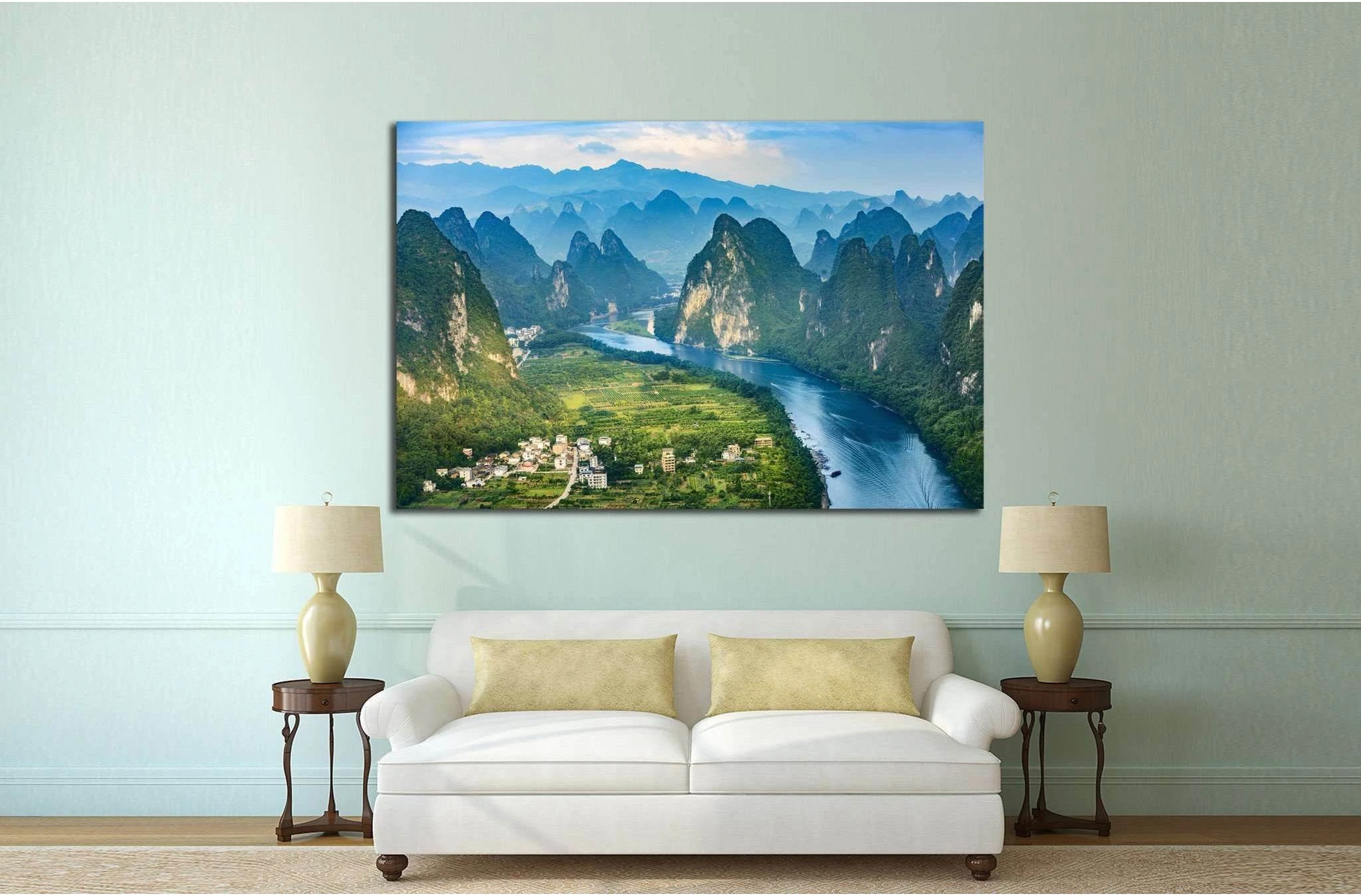 Landscape of Guilin, China №624 Ready to Hang Canvas Print - Zellart Canvas Prints ALL_Products, s-624