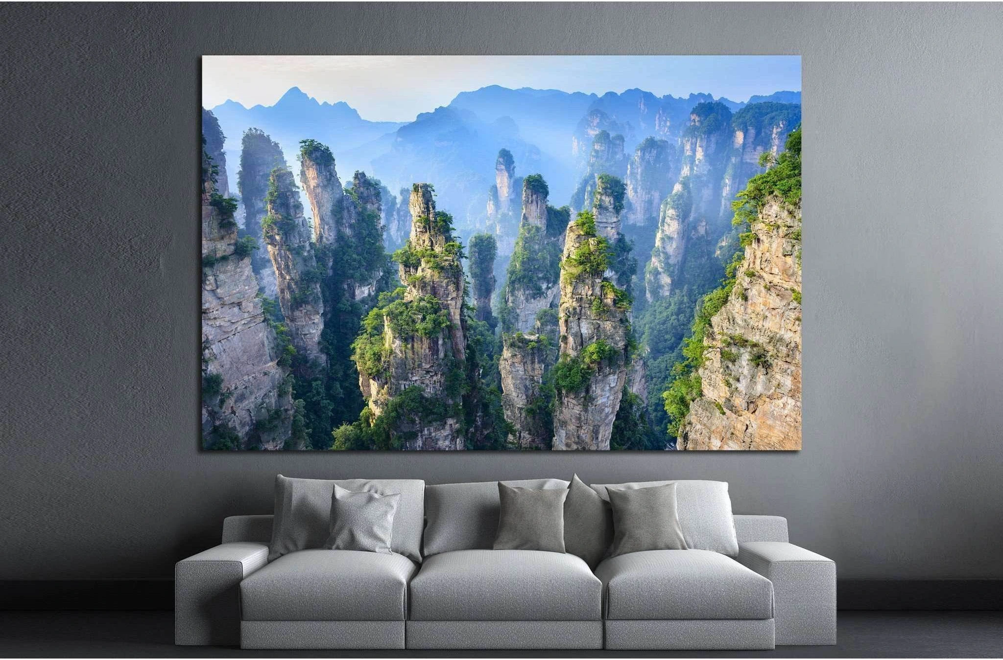 Landscape of Zhangjiajie, China №1315 Ready to Hang Canvas Print - Zellart Canvas Prints ALL_Products, s-1315