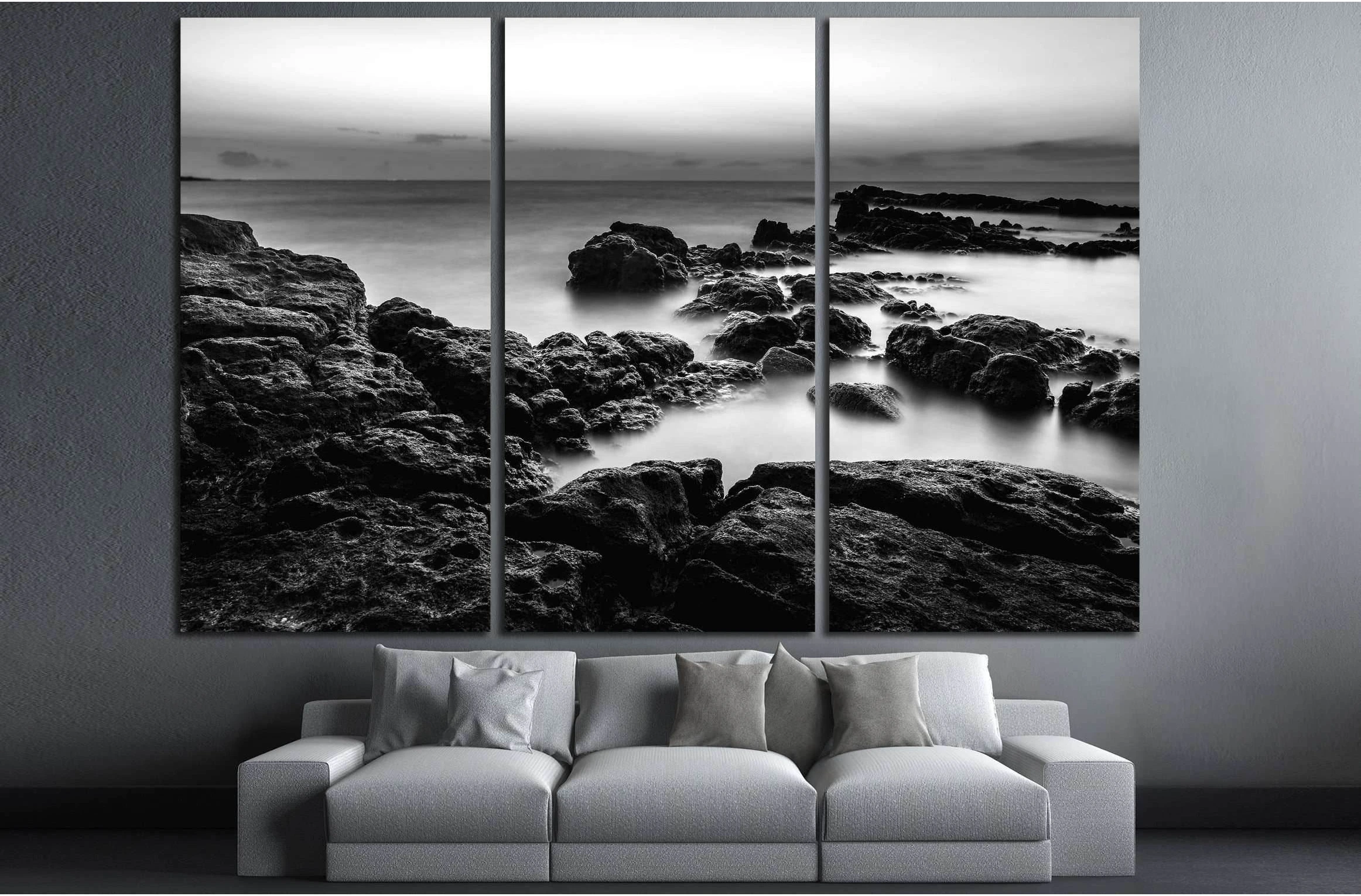 Landscape photo of sunset time at the sea №3171 Ready to Hang Canvas Print - Zellart Canvas Prints ALL_Products, s-3171