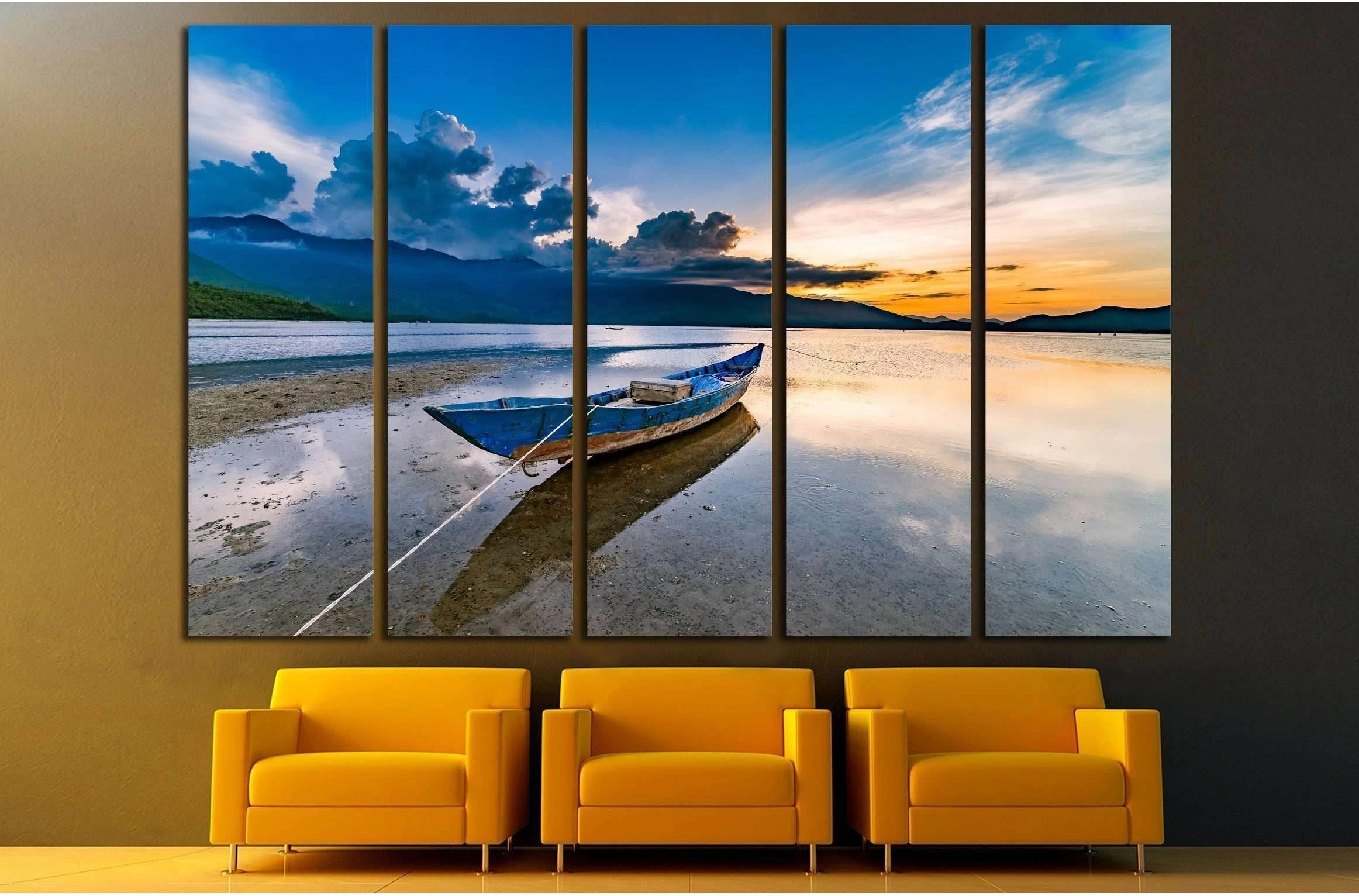 Lap An Lagoon A Beautiful and Famous Lagoon in Lang Co Town, Hue City, Vietnam №2521 Ready to Hang Canvas Print - Zellart Canvas Prints ALL_Products, s-2521