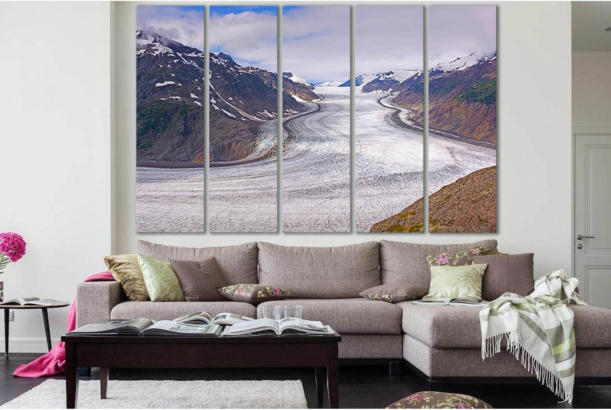 Large Alpine Salmon Glacier №SL1316 Ready to Hang Canvas Print - Zellart Canvas Prints 0new, ALL_Products, Glacials