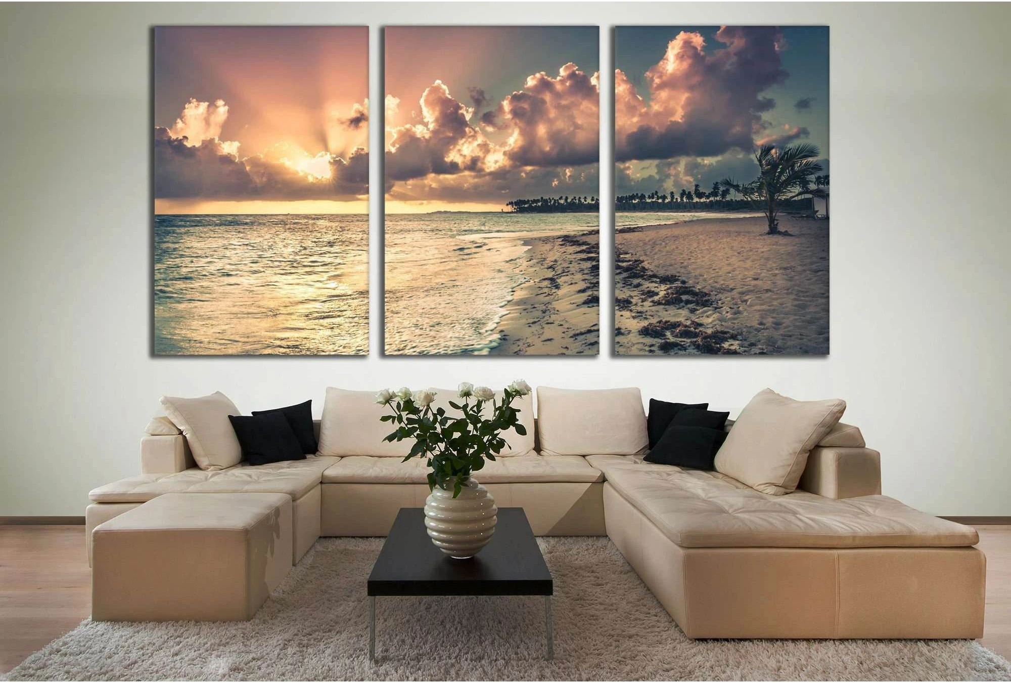 Large Beach №743 Ready to Hang Canvas Print - Zellart Canvas Prints ALL_Products, autopostr_pinterest_65155, autopostr_pinterest_65157, autopostr_pinterest_65158, autopostr_pinterest_65160