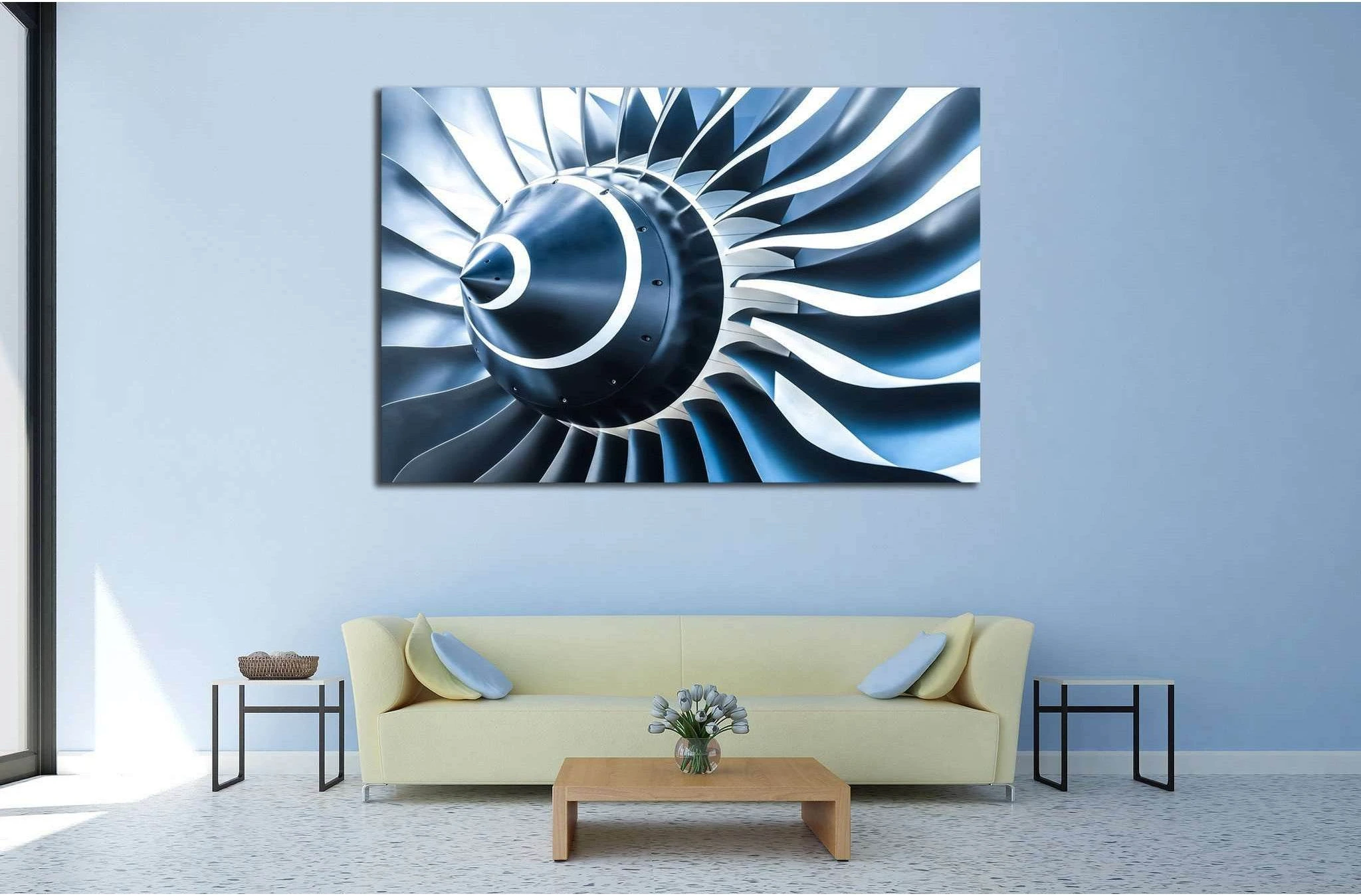 Large Propeller №173 Ready to Hang Canvas Print - Zellart Canvas Prints ALL_Products, wd-173