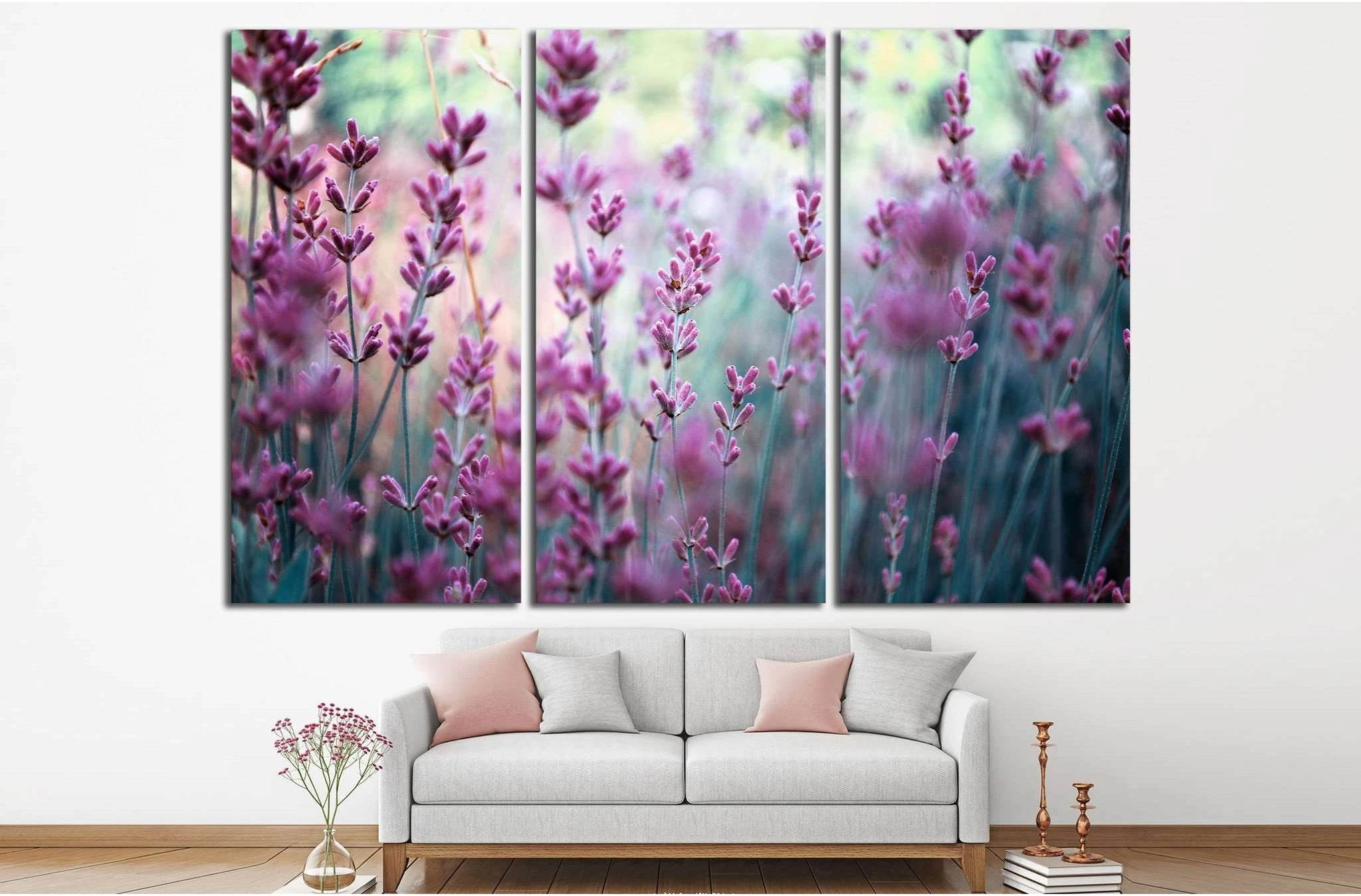 lavender flowers №834 Ready to Hang Canvas Print - Zellart Canvas Prints ALL_Products, s-834
