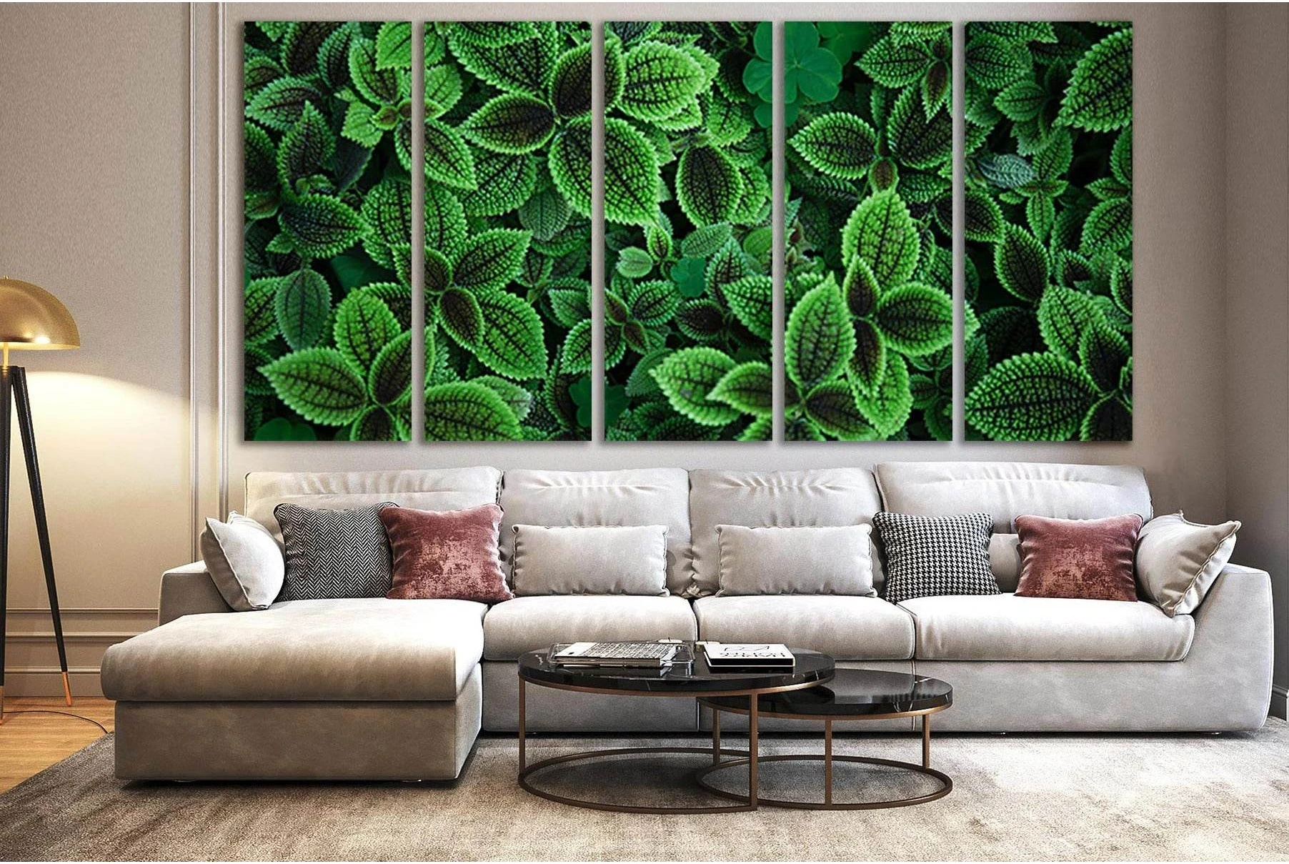 Leaves Plant Close Up №SL693 Ready to Hang Canvas Print - Zellart Canvas Prints 0new, ALL_Products, Floral & Botanical Wall Art