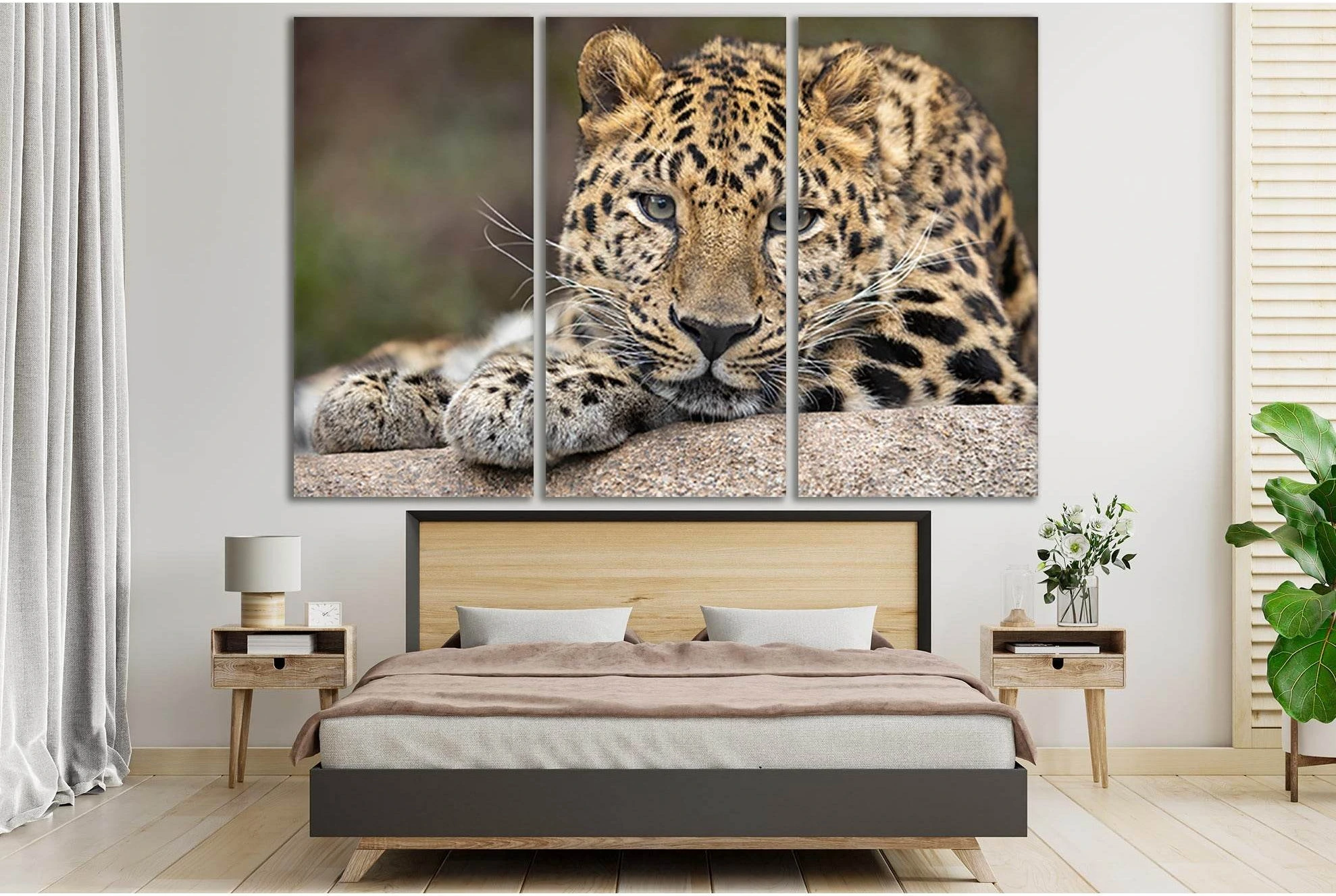 Leopard Portrait №SL1019 Ready to Hang Canvas Print - Zellart Canvas Prints 0new, ALL_Products, Animals & Wildlife
