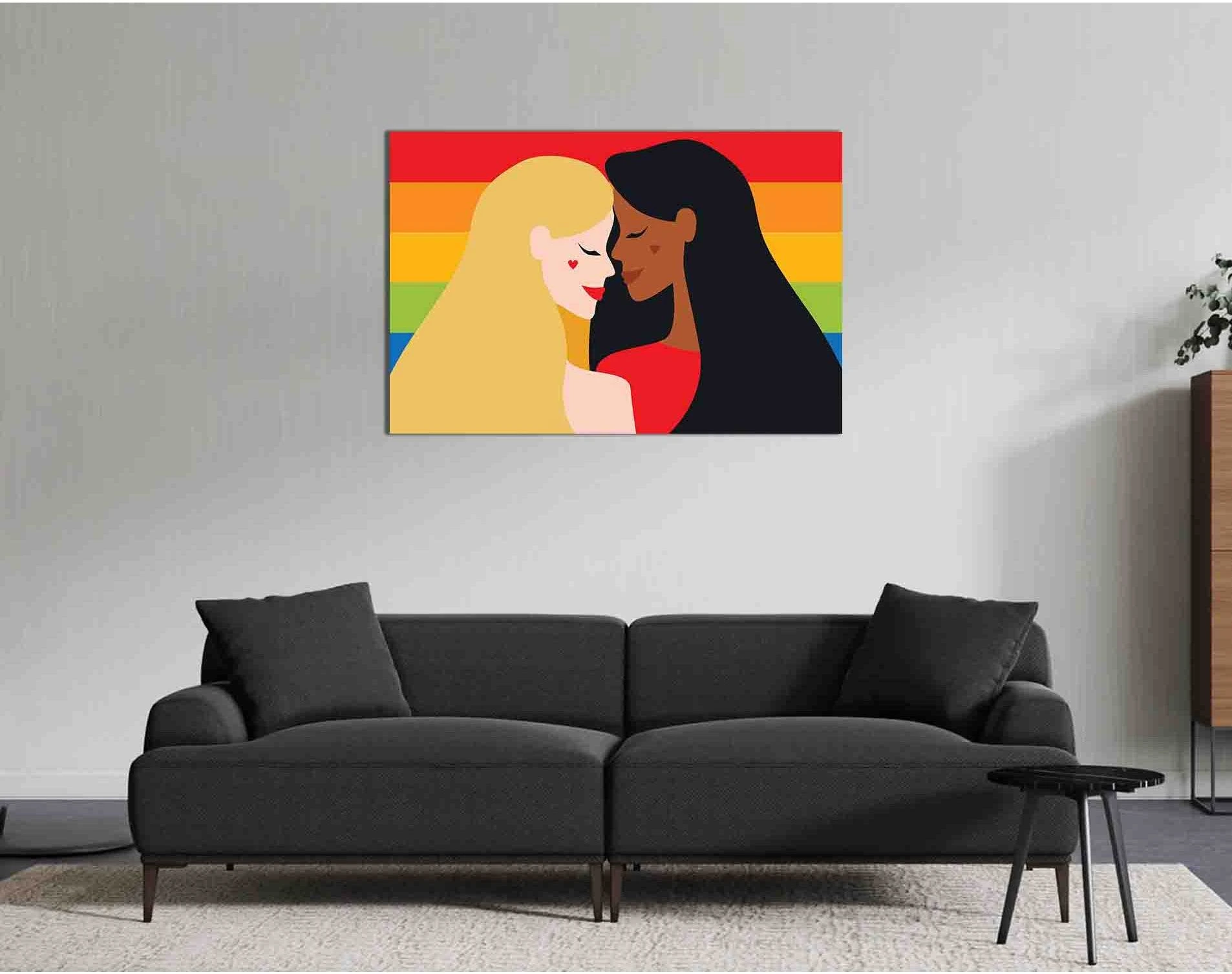 Lesbians, LGBT №2155 Ready to Hang Canvas Print - Zellart Canvas Prints 2155, ALL_Products