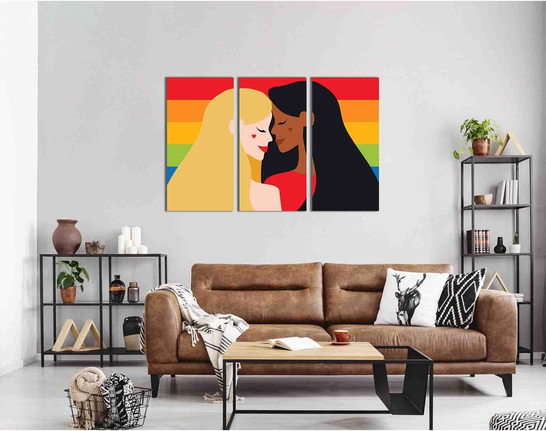 Lesbians, LGBT №2155 Ready to Hang Canvas Print - Zellart Canvas Prints 2155, ALL_Products