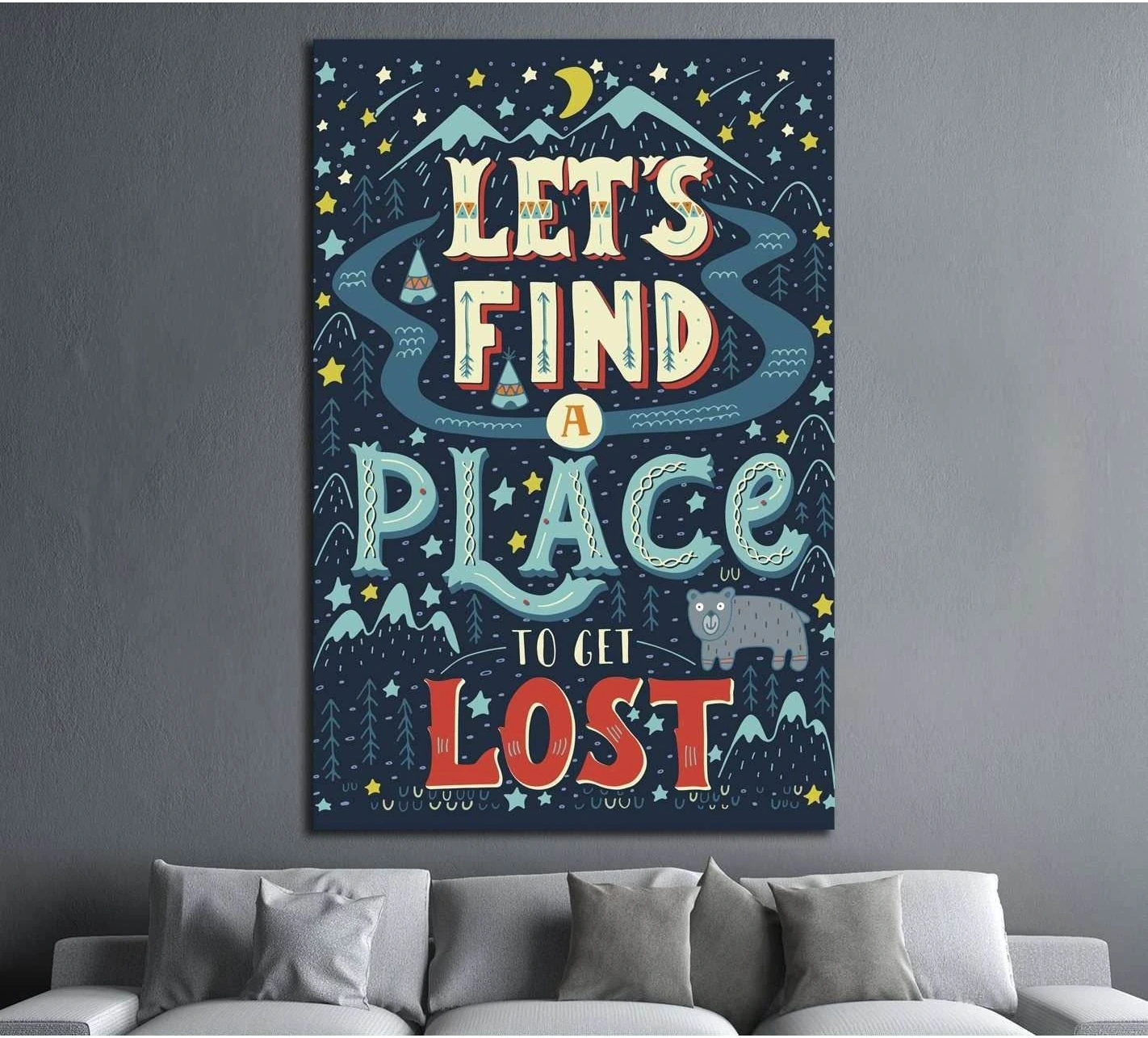 Let's find a place to get los №4532 Ready to Hang Canvas Print - Zellart Canvas Prints ALL_Products, s-4532