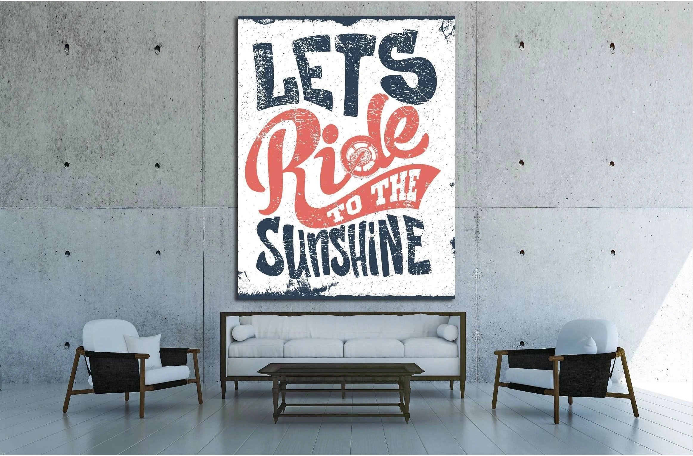 lets ride to the sunshine №4585 Ready to Hang Canvas Print - Zellart Canvas Prints ALL_Products, s-4585
