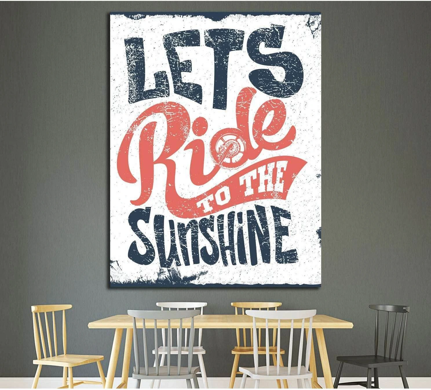 lets ride to the sunshine №4585 Ready to Hang Canvas Print - Zellart Canvas Prints ALL_Products, s-4585