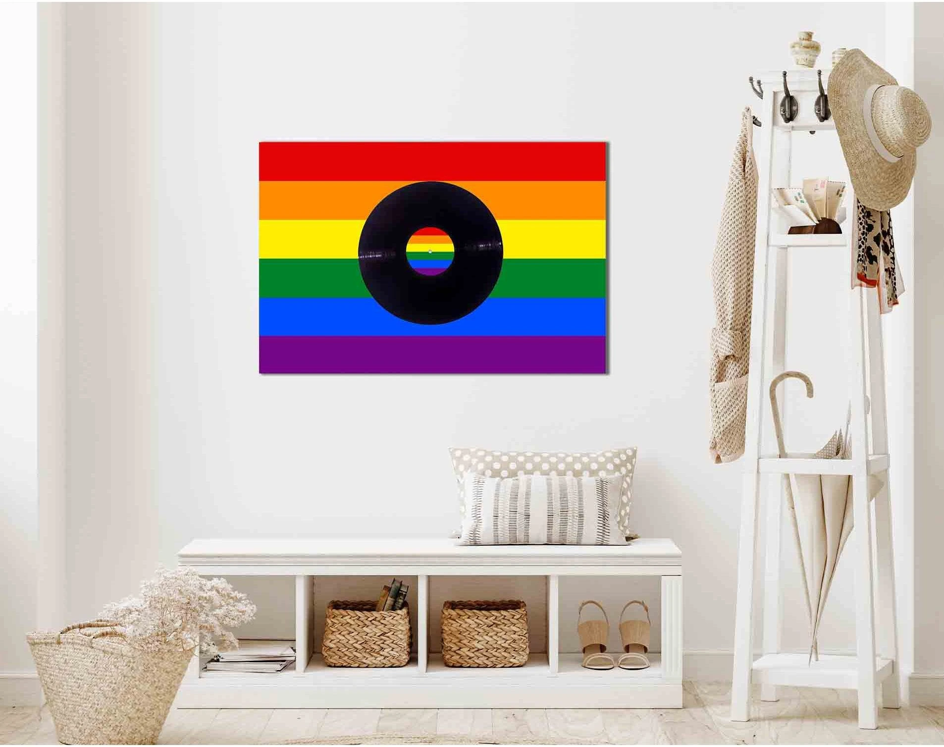 Lgbt flag label №2151 Ready to Hang Canvas Print - Zellart Canvas Prints 2151, ALL_Products