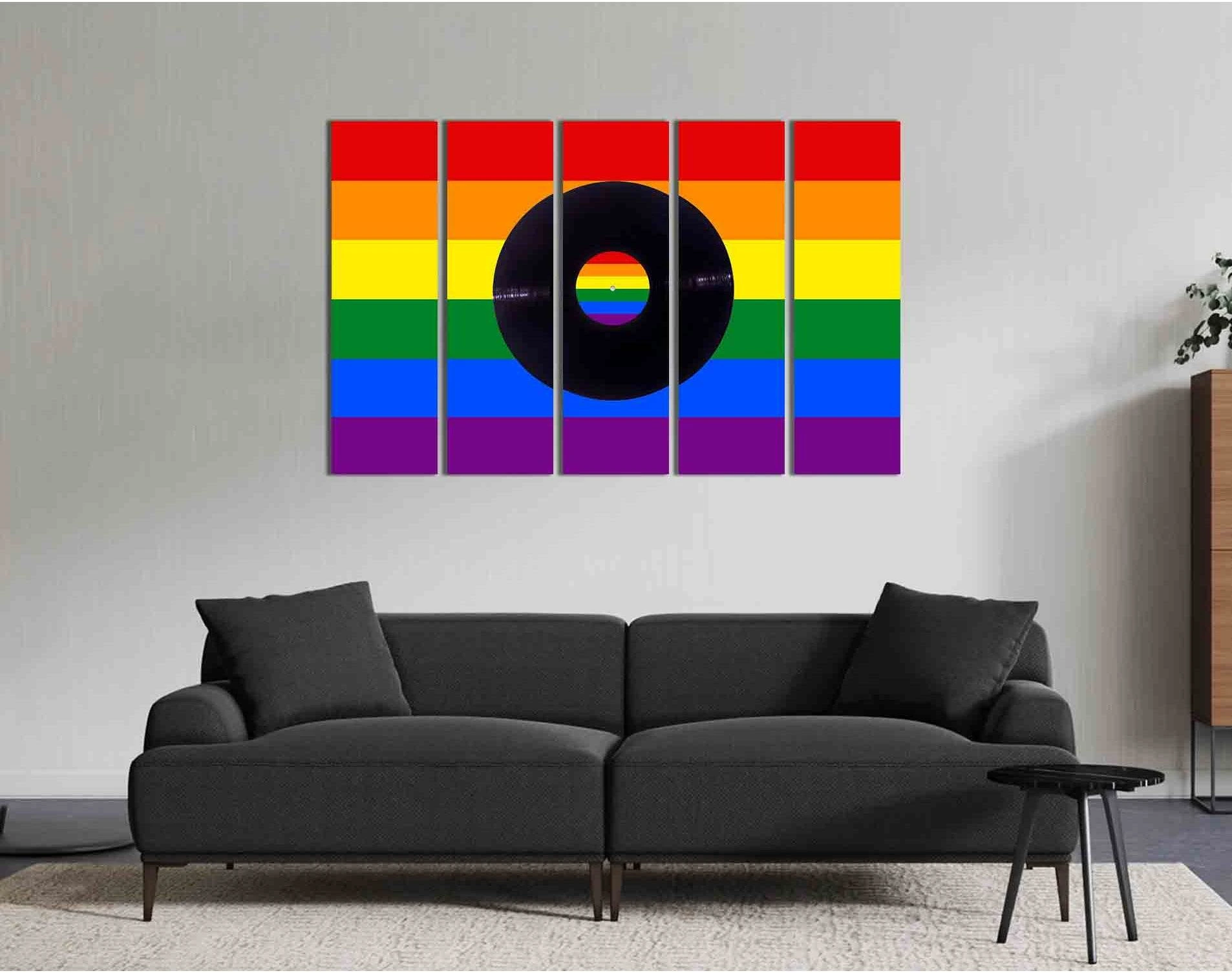 Lgbt flag label №2151 Ready to Hang Canvas Print - Zellart Canvas Prints 2151, ALL_Products
