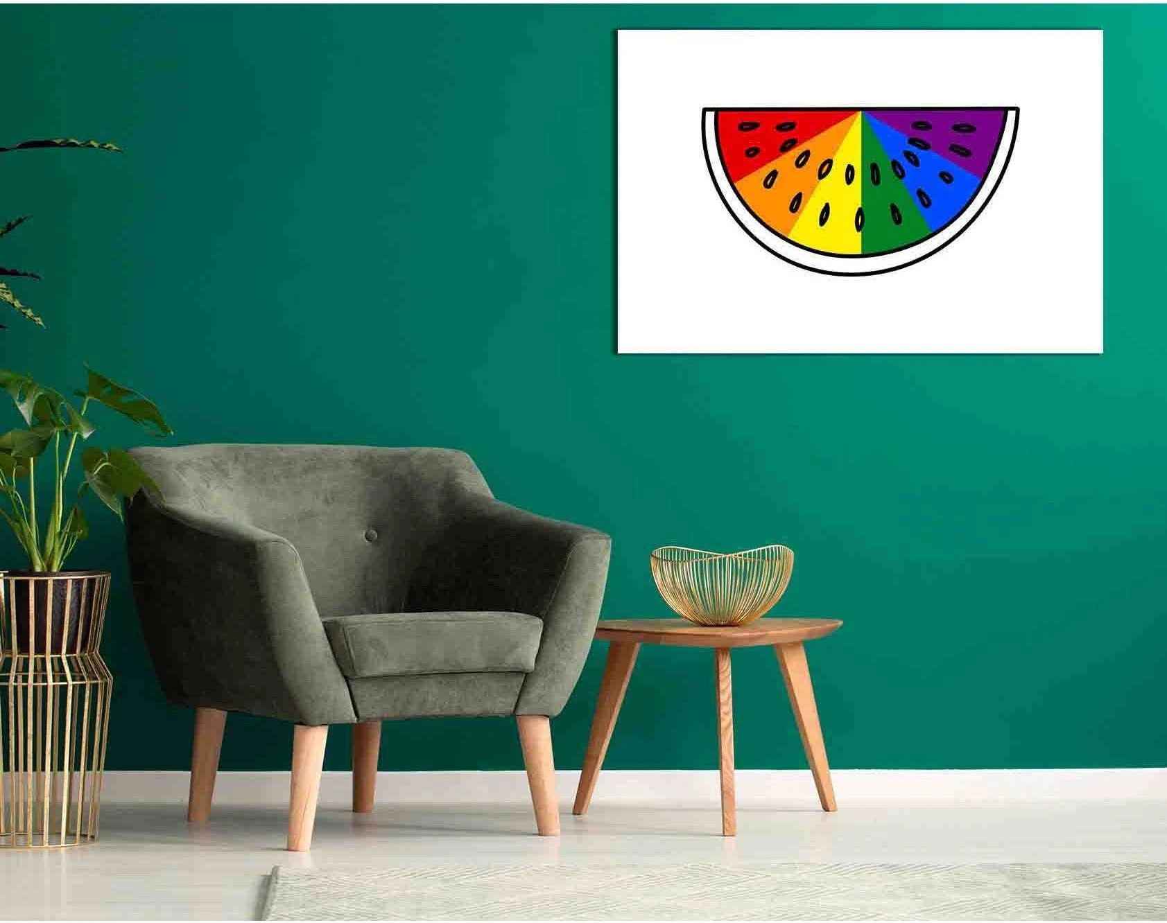 LGBT Watermelon №2114 Ready to Hang Canvas Print - Zellart Canvas Prints 2114, ALL_Products